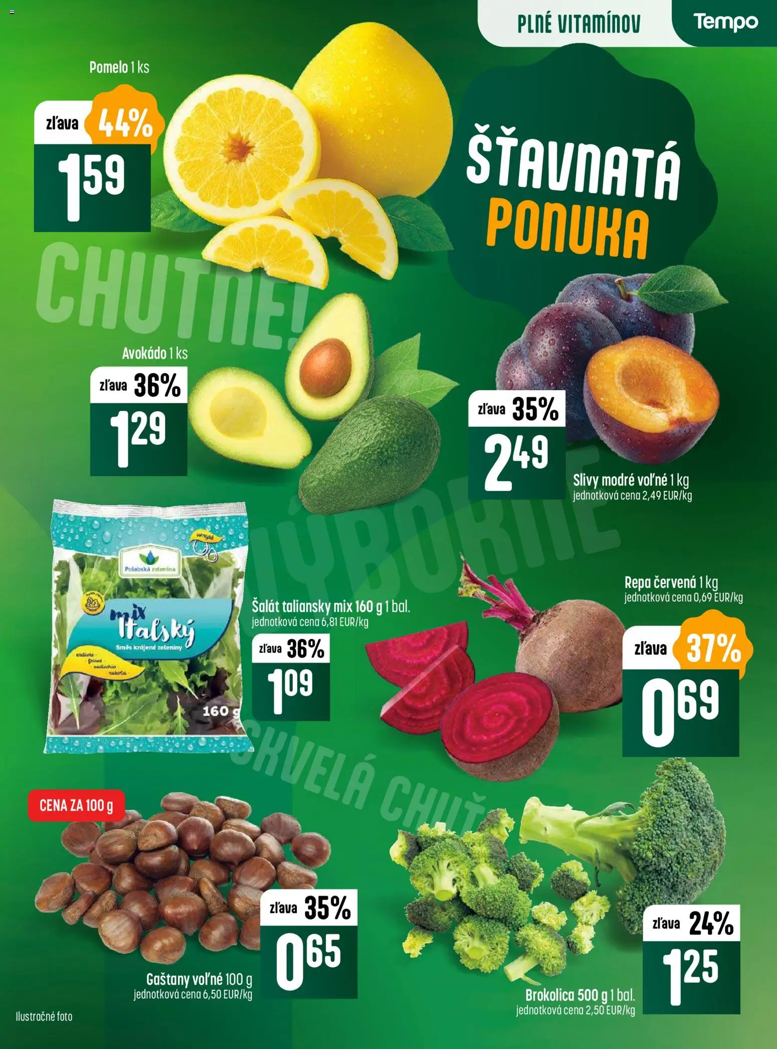 Nové COOP Jednota akcie – leták je platný od 30.10.2025 | Strana: 3 | Produkty: Brokolica, Šalát, Avokádo, Pomelo