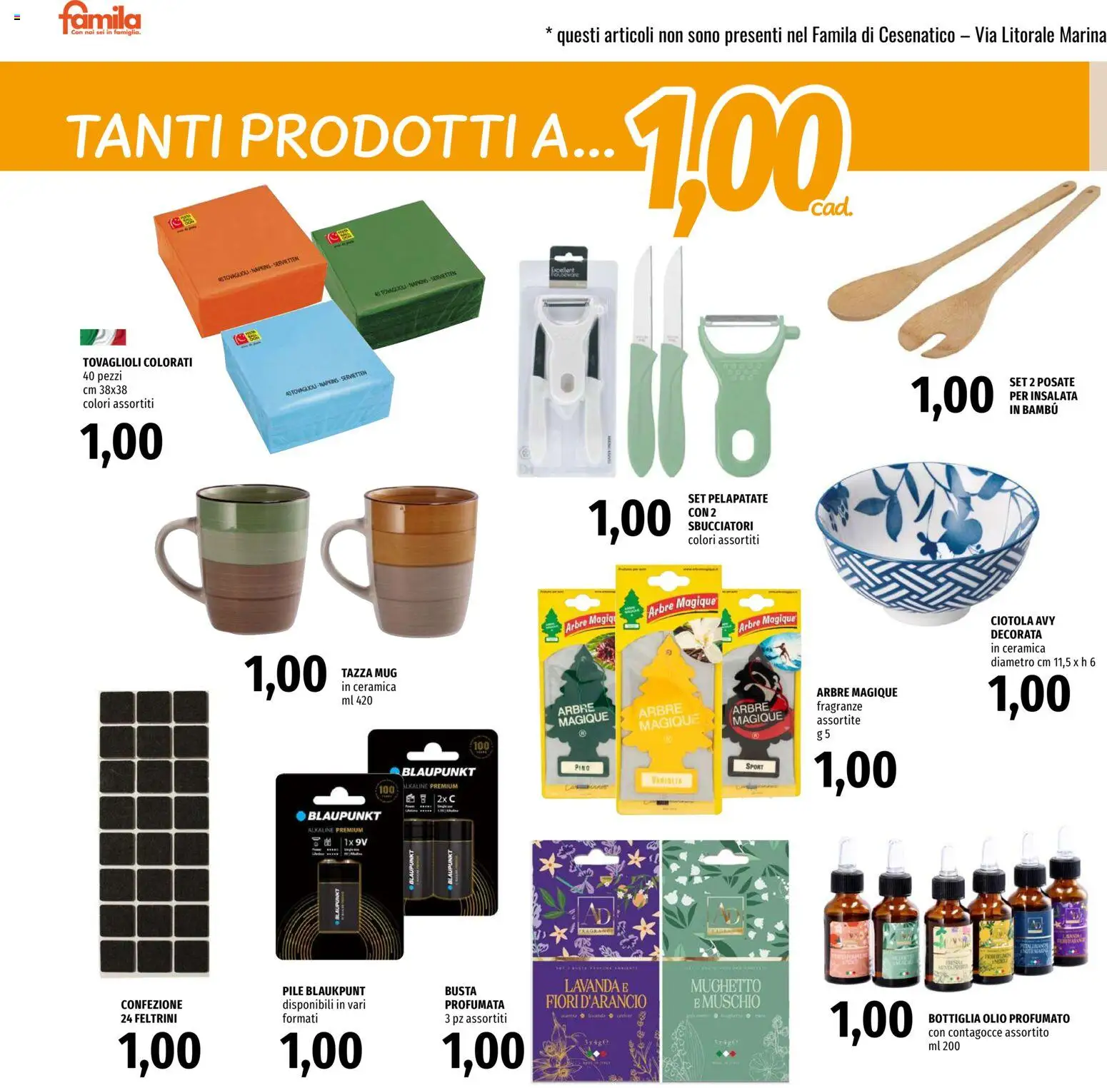 Volantino Famila del 05.02.2026 | Pagina: 26 | Prodotti: Pile, Olio, Feltrini, Lavanda