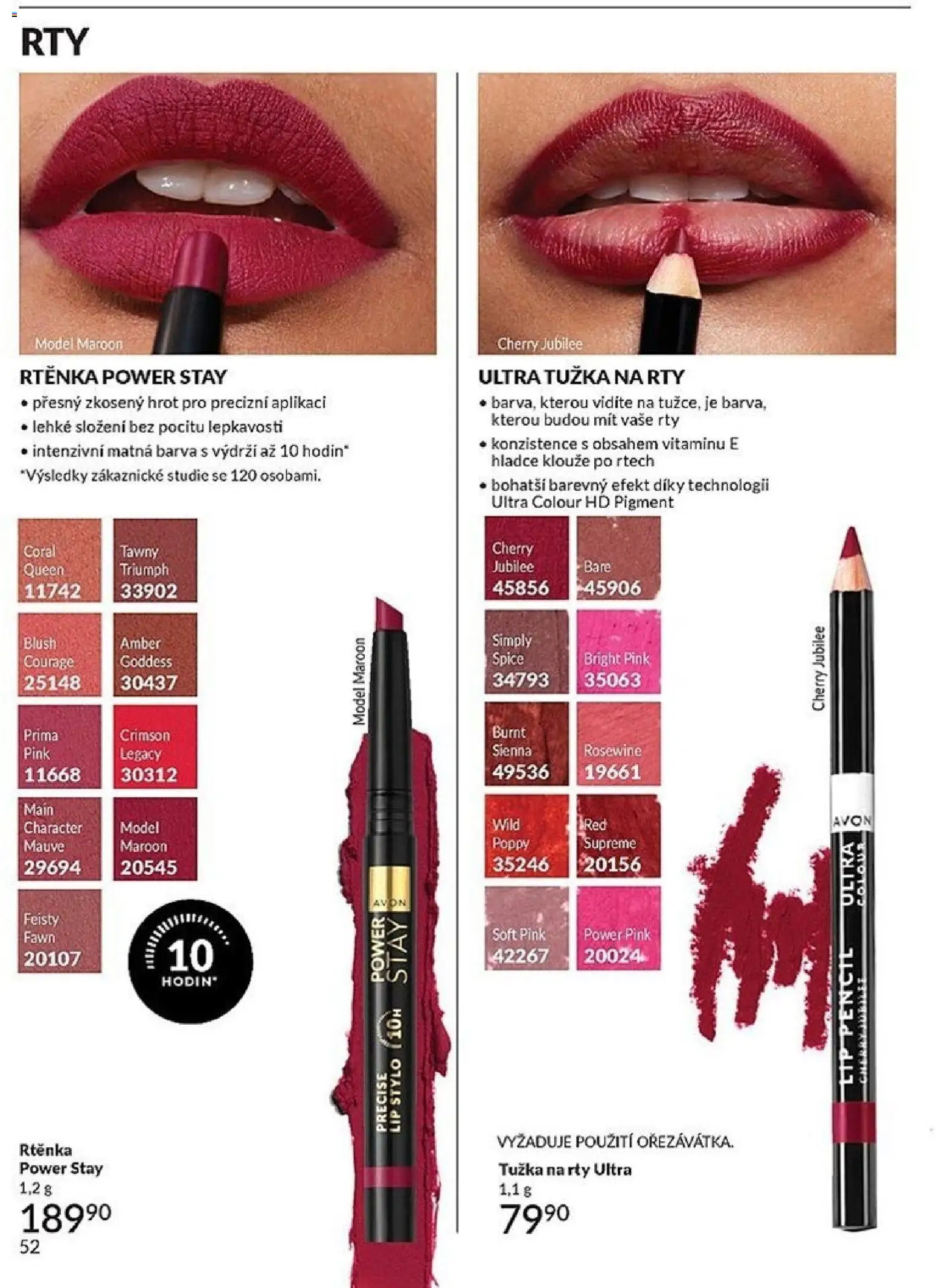 Avon katalog 3/2026 od 01.03.2026 | Strana: 52 | Produkty: Tužka, Rtěnka