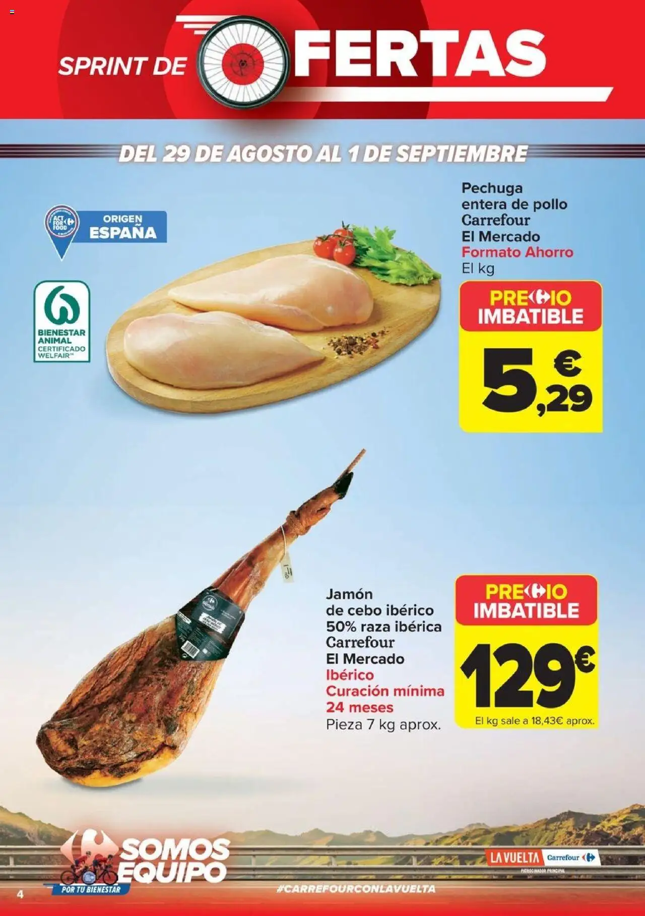 Carrefour -Vuelta Ciclista │ válido desde el 22.08.2025 | Página: 4 | Productos: Jamón