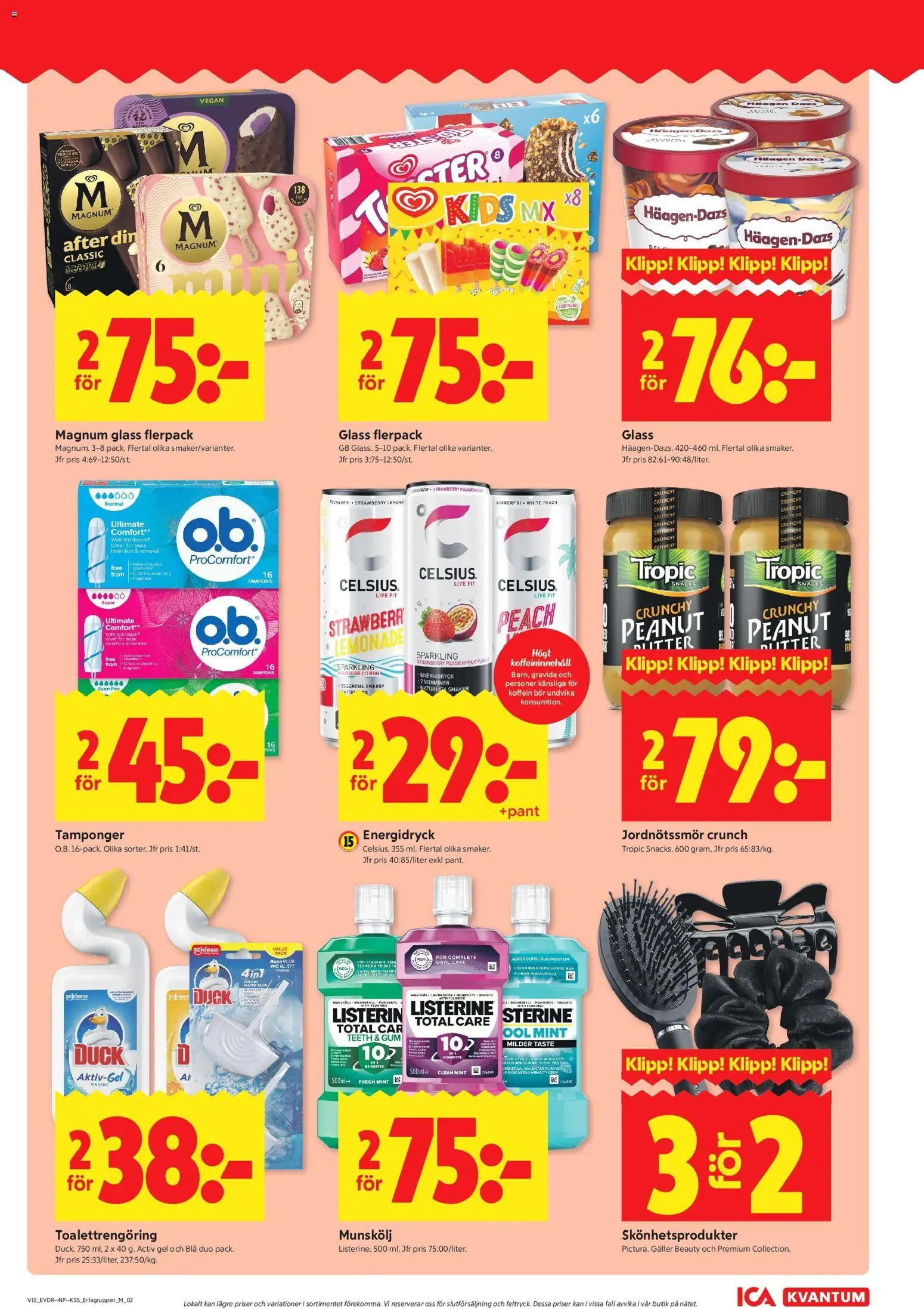 ICA Kvantum reklamblad aktuell från 06.04.2026 | Sida: 5 | Produkter: Munskölj, Galler, Energidryck, Citron