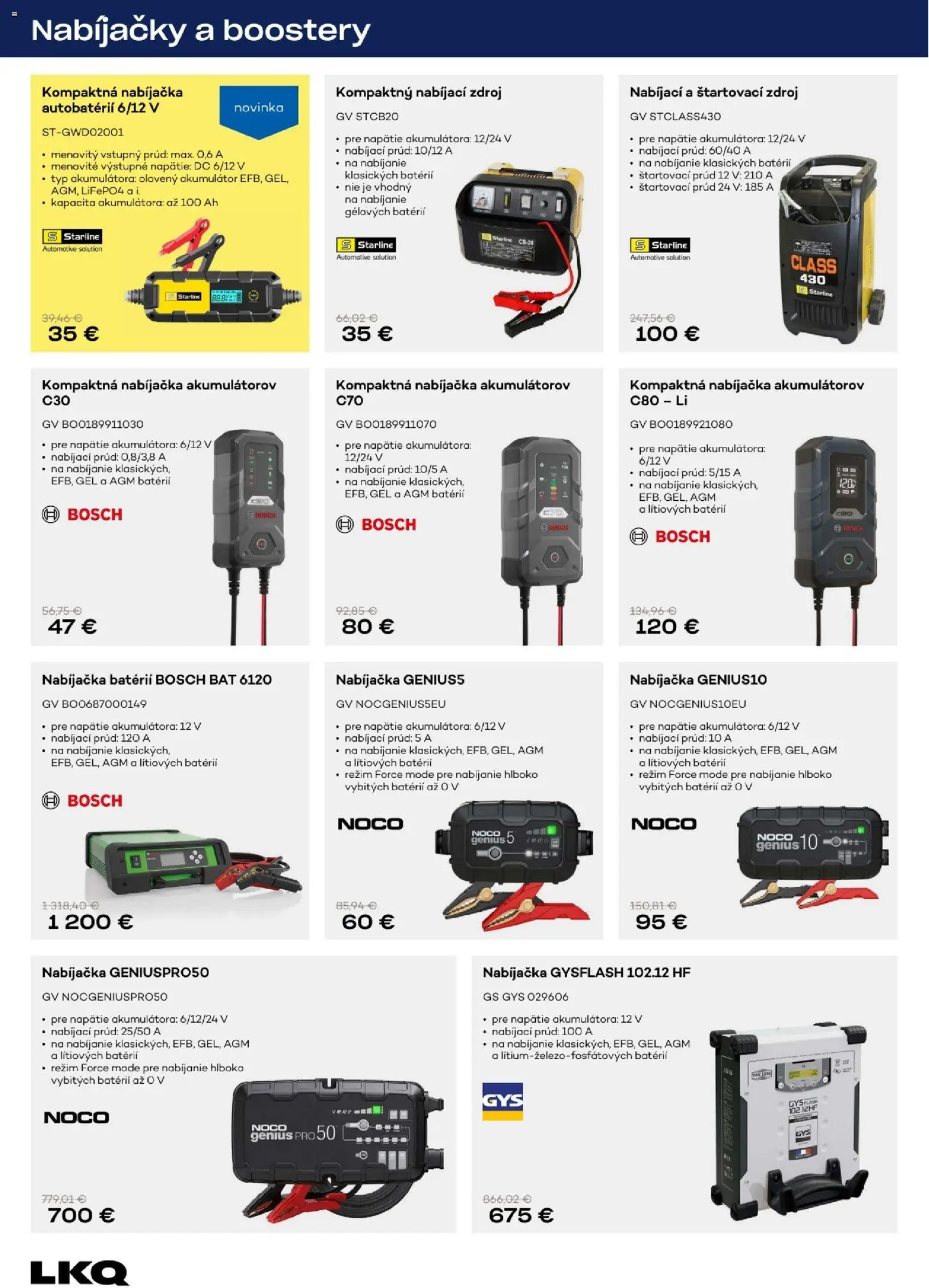 Nové Auto Kelly akcie – leták je platný od 17.11.2025 | Strana: 10 | Produkty: Nabíjačka, Bosch, Akumulátor