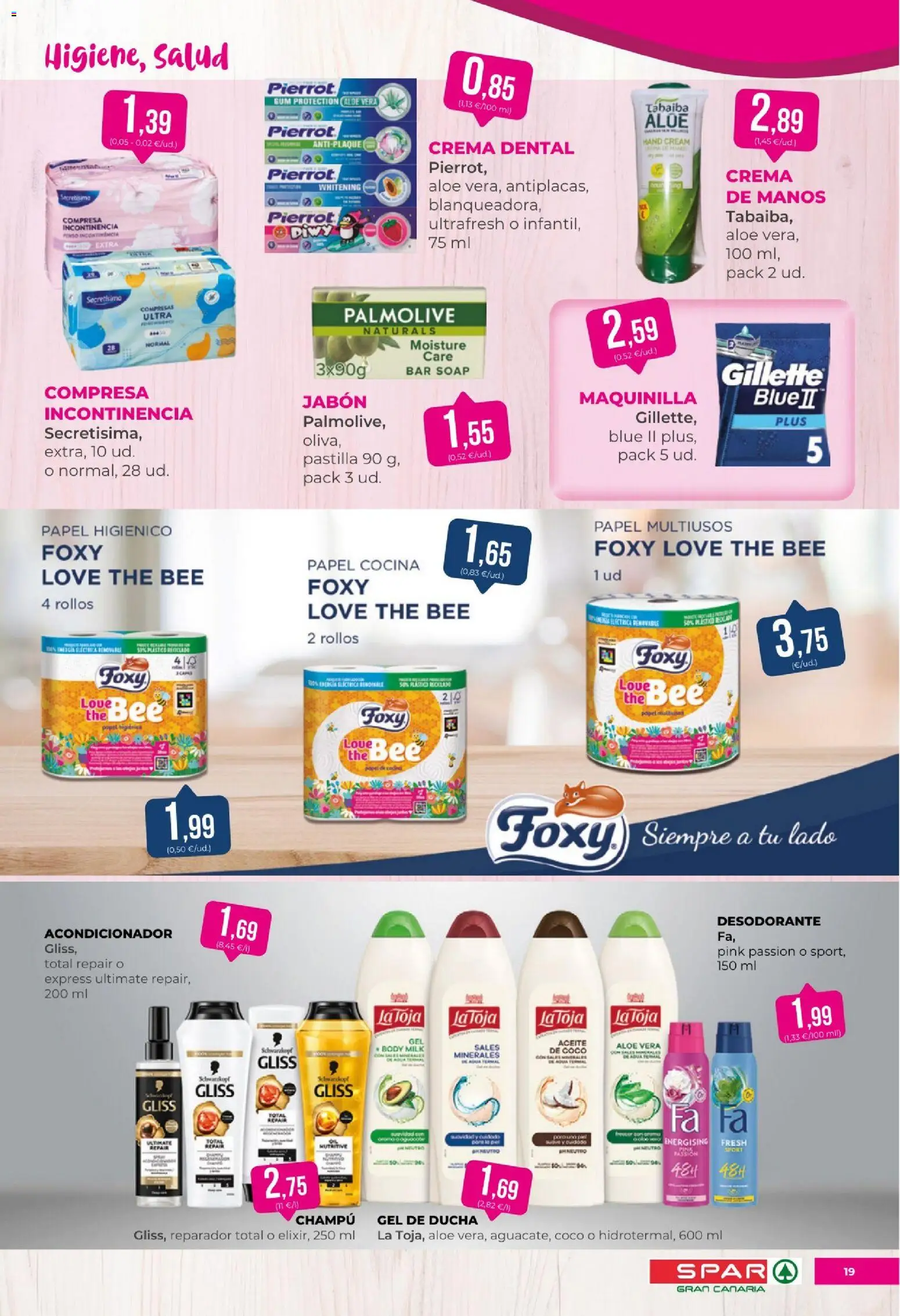 Spar - folleto │ válido desde el 23.01.2026 | Página: 19 | Productos: Champú, Crema de manos, Jabón, Papel higienico