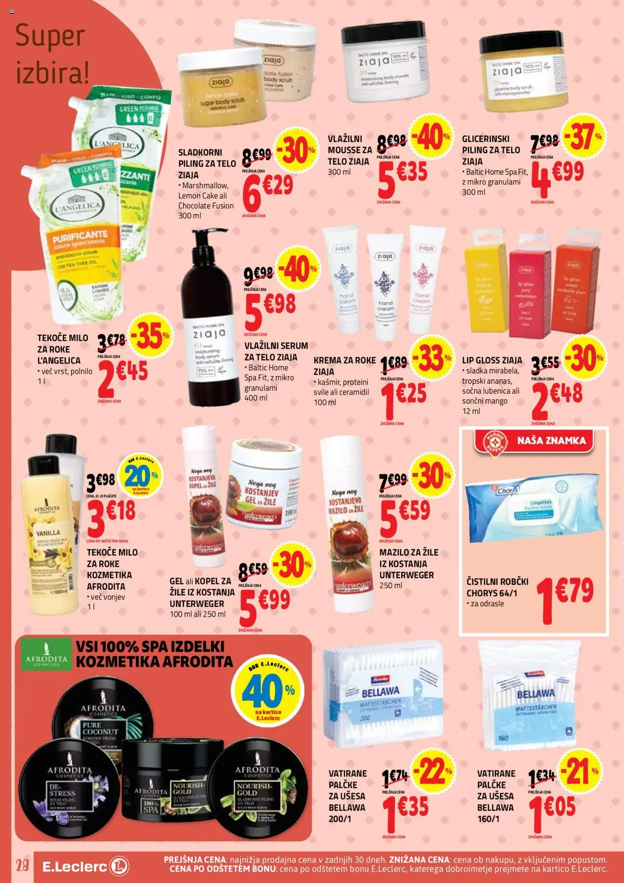 Novi E.leclerc katalog ponudbe – veljaven od 10.09.2025 | Stran: 28 | Izdelki: Lubenica, Krema, Piling, Milo