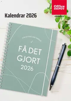 Office Depot - erbjudanden - Kalender - Förhandsvisning av reklamblad från butik Office Depot aktuell från 08.09.2025