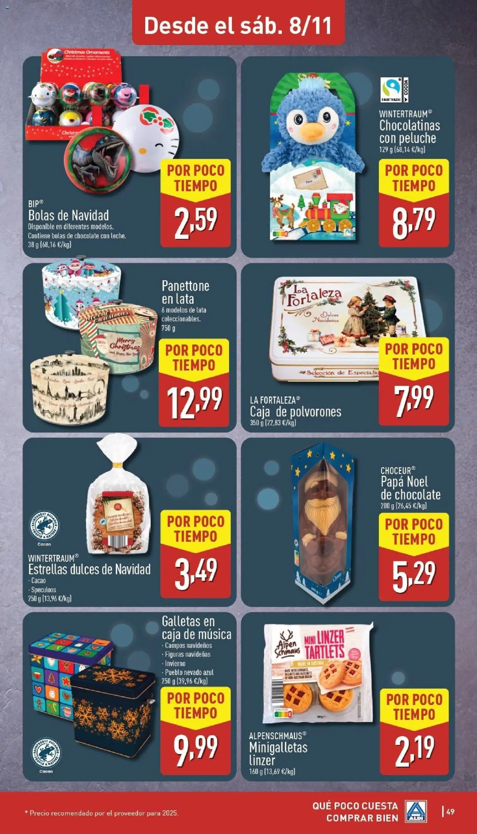 Aldi folleto Canarias │ válido desde el 03.11.2025 | Página: 49 | Productos: Chocolatinas, Galletas, Φρυγανιές σικάλεως, Caja