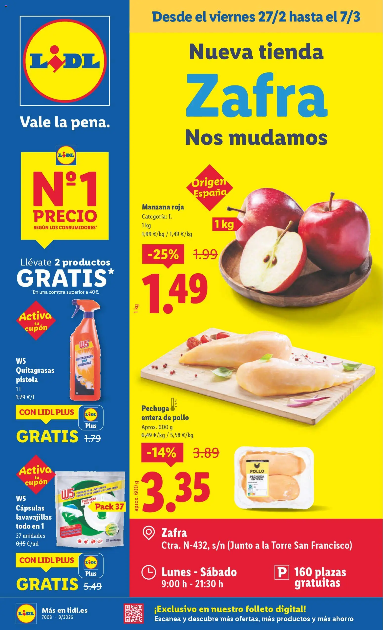 Lidl - Zafra │ válido desde el 27.02.2026 | Página: 1 | Productos: Manzana, Lavavajillas