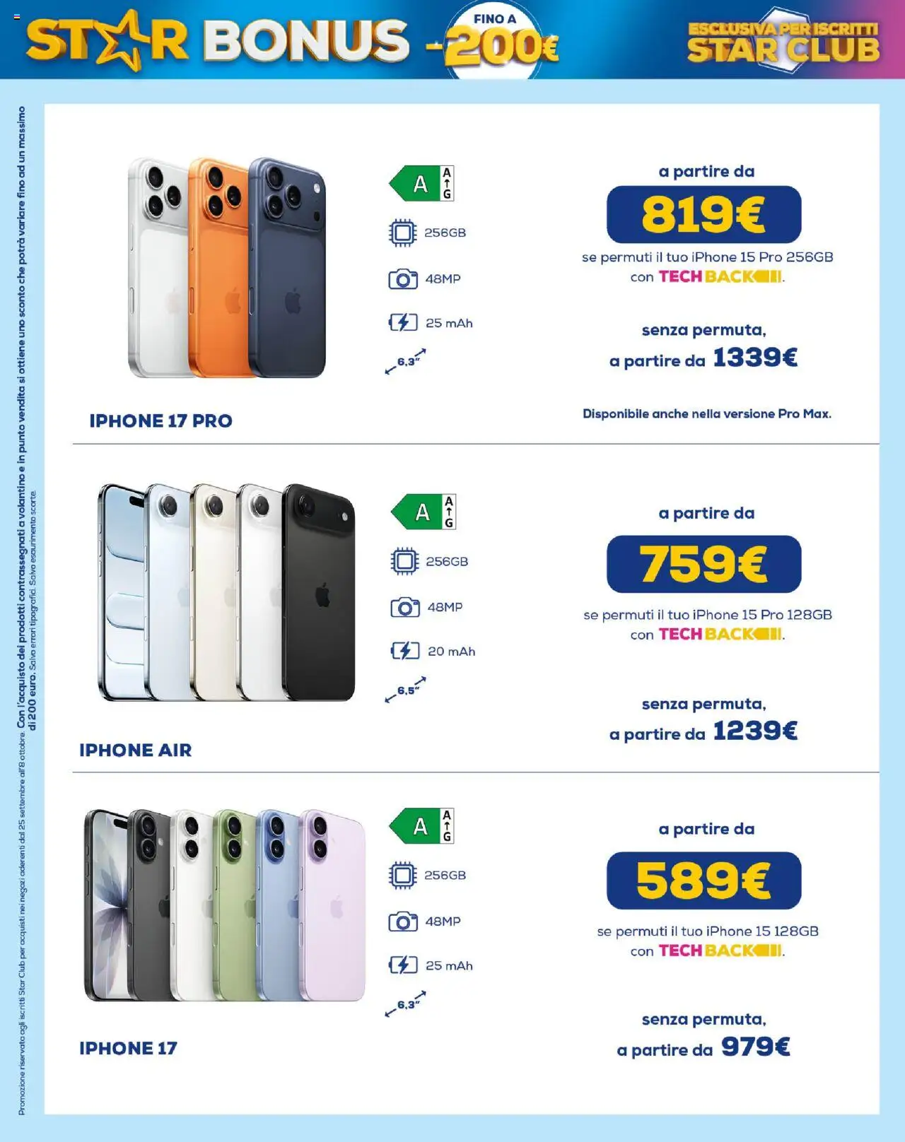 Volantino Euronics del 25.09.2025 | Pagina: 6 | Prodotti: Iphone