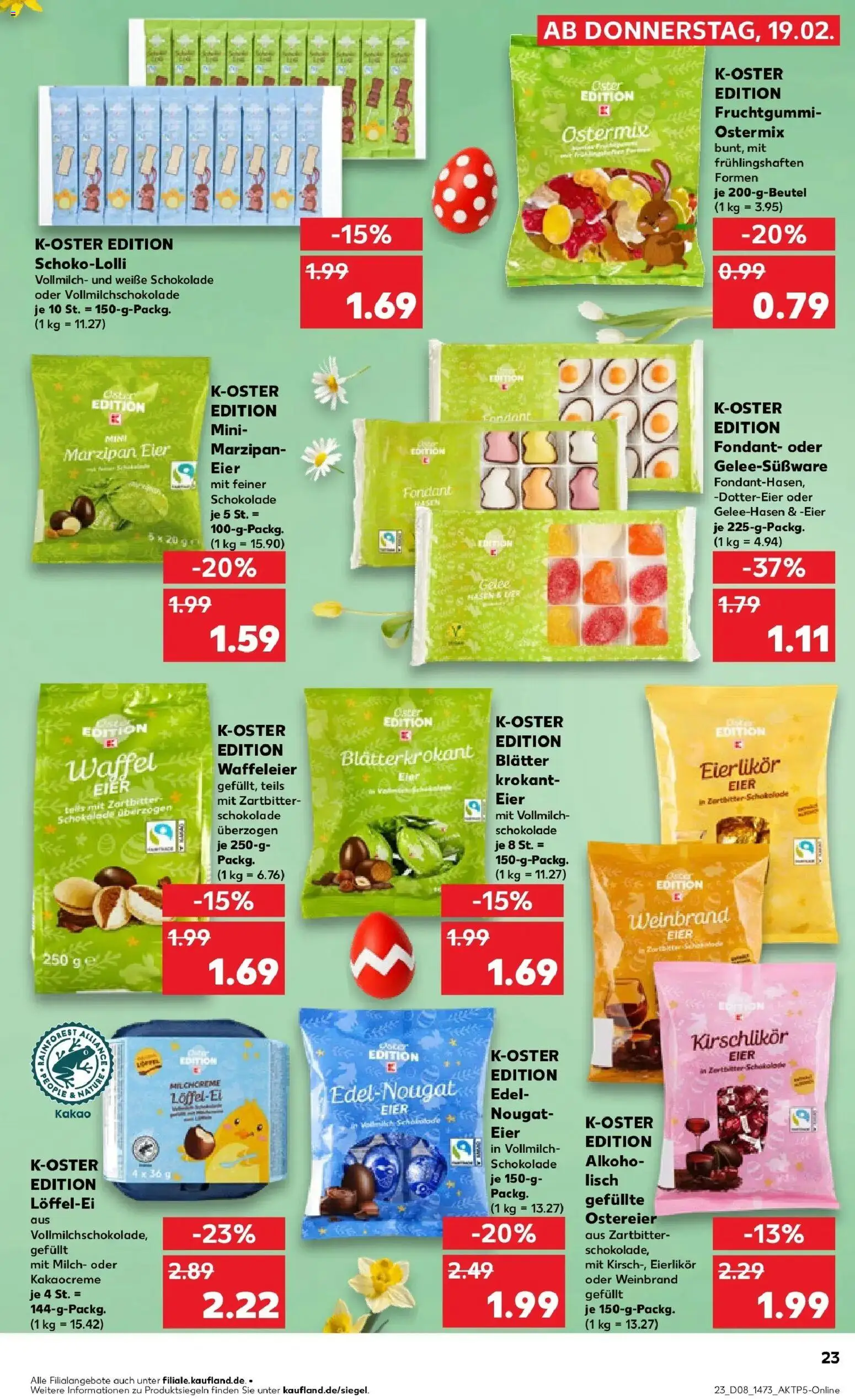 Kaufland prospekt Blankenfelde-Mahlow	 – gültig ab 22.02.2026 | Seite: 23 | Produkte: Milch, Eier, Schokolade