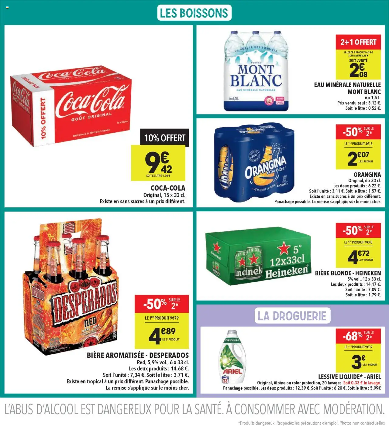  | Page: 7 | Produits: Eau minérale, Bière blonde, Bière blonde Heineken, Bière