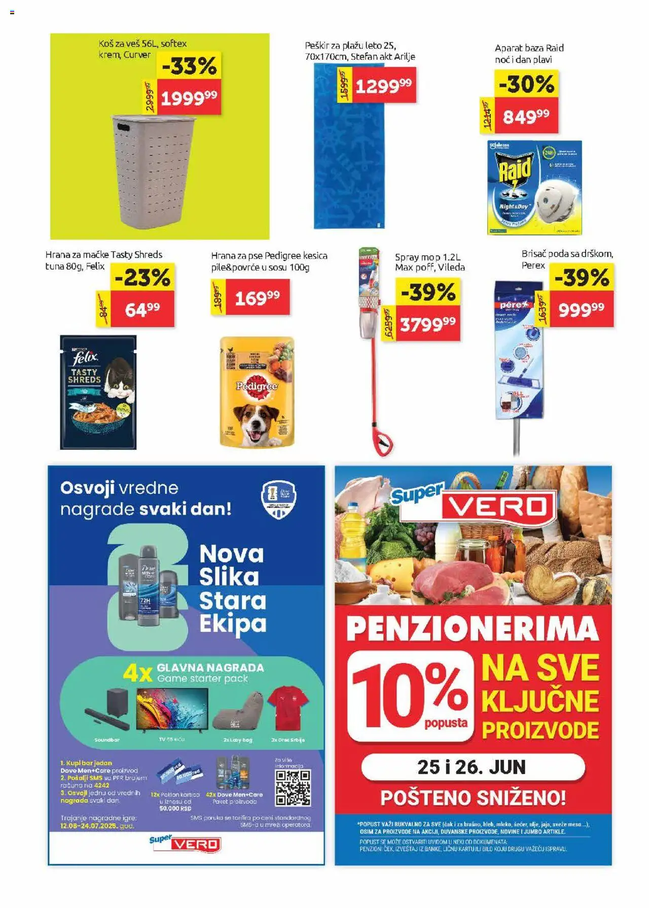 SuperVERO katalog - važi od 26.06.2025 | Strana: 25 | Proizvode: Pedigree, Peškir, Med, Vileda