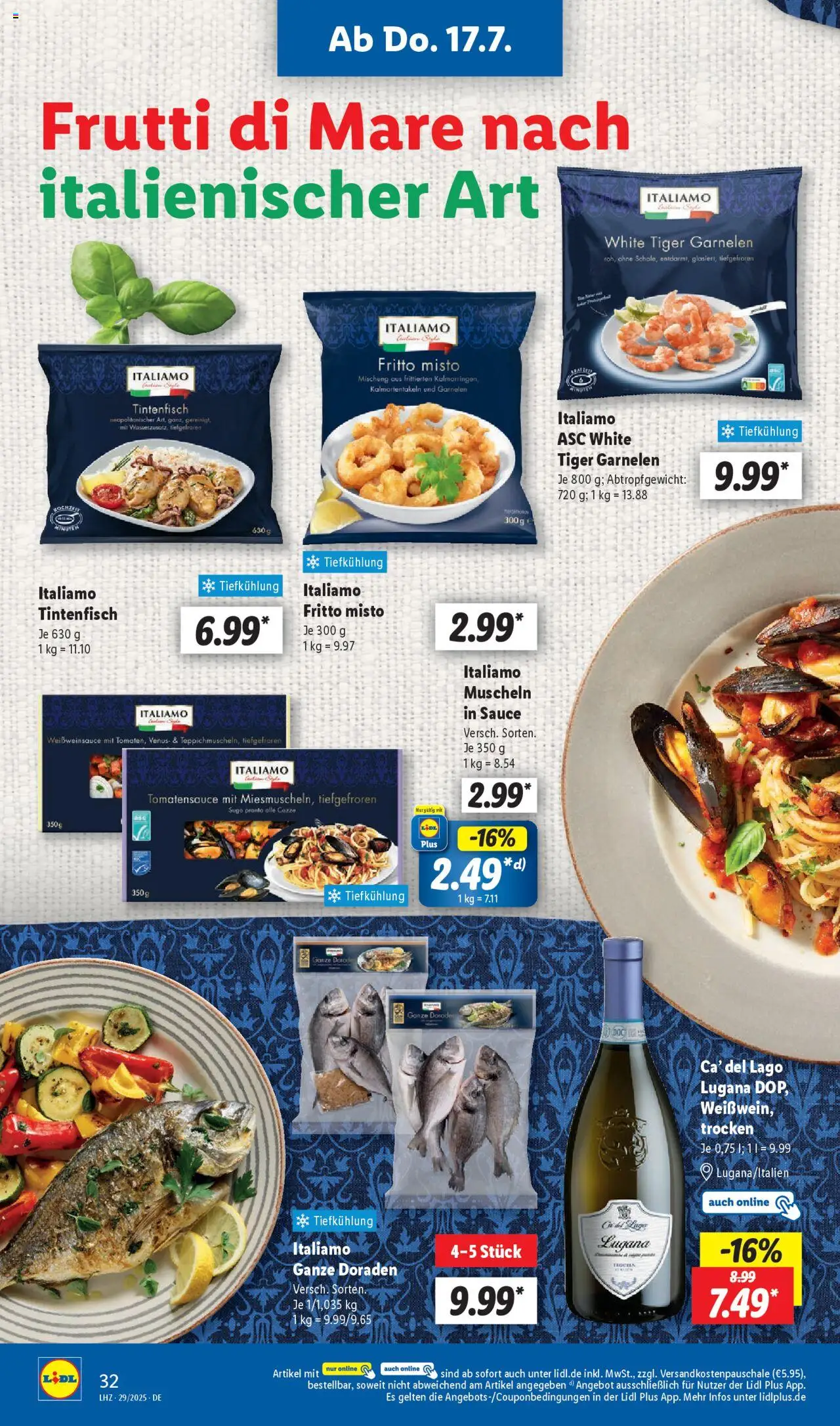 Lidl Prospekt Heppenheim - gültig ab dem 14.07.2025 | Seite: 46 | Produkte: Garnelen, Tintenfisch, Tiger garnelen