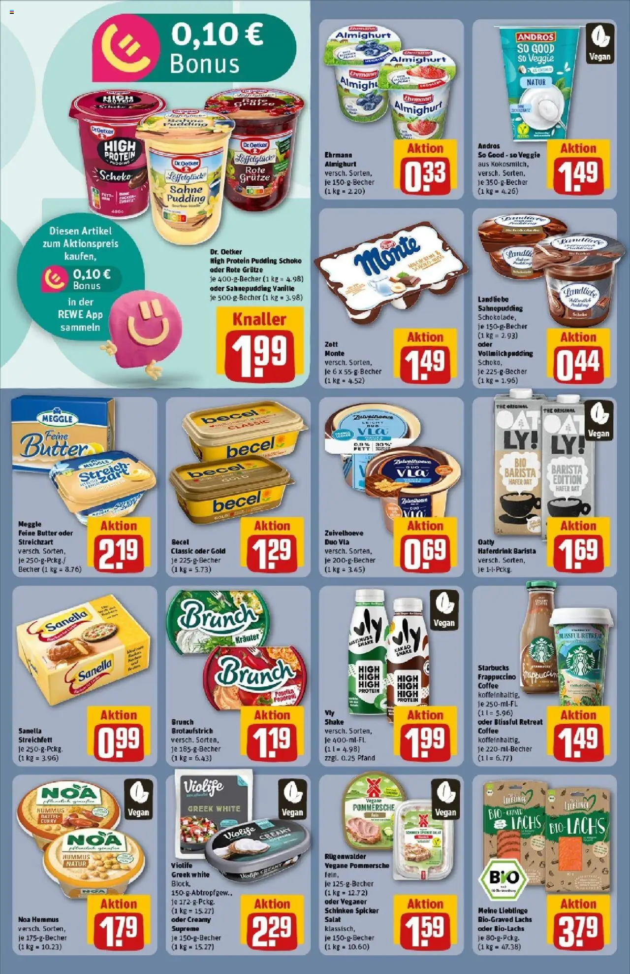 Rewe prospekt Oberwesel	 - gültig ab dem 01.06.2025 | Seite: 18 | Produkte: Ehrmann almighurt, Becel, Starbucks, Haferdrink