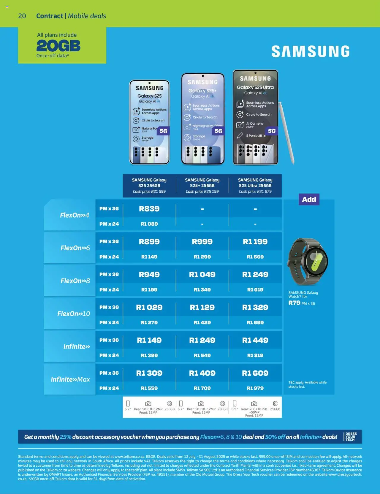 Telkom Deals │ valid from 12.07.2025 | Page: 20 | Products: Dress, Sim, Camera, Pen