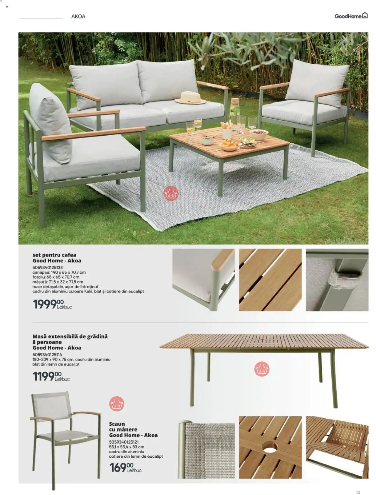 Noul catalog Brico Depot – valabil de la 28.03.2025 | Pagină: 13 | Produse: Fotoliu, Canapea, Scaun, Cafea