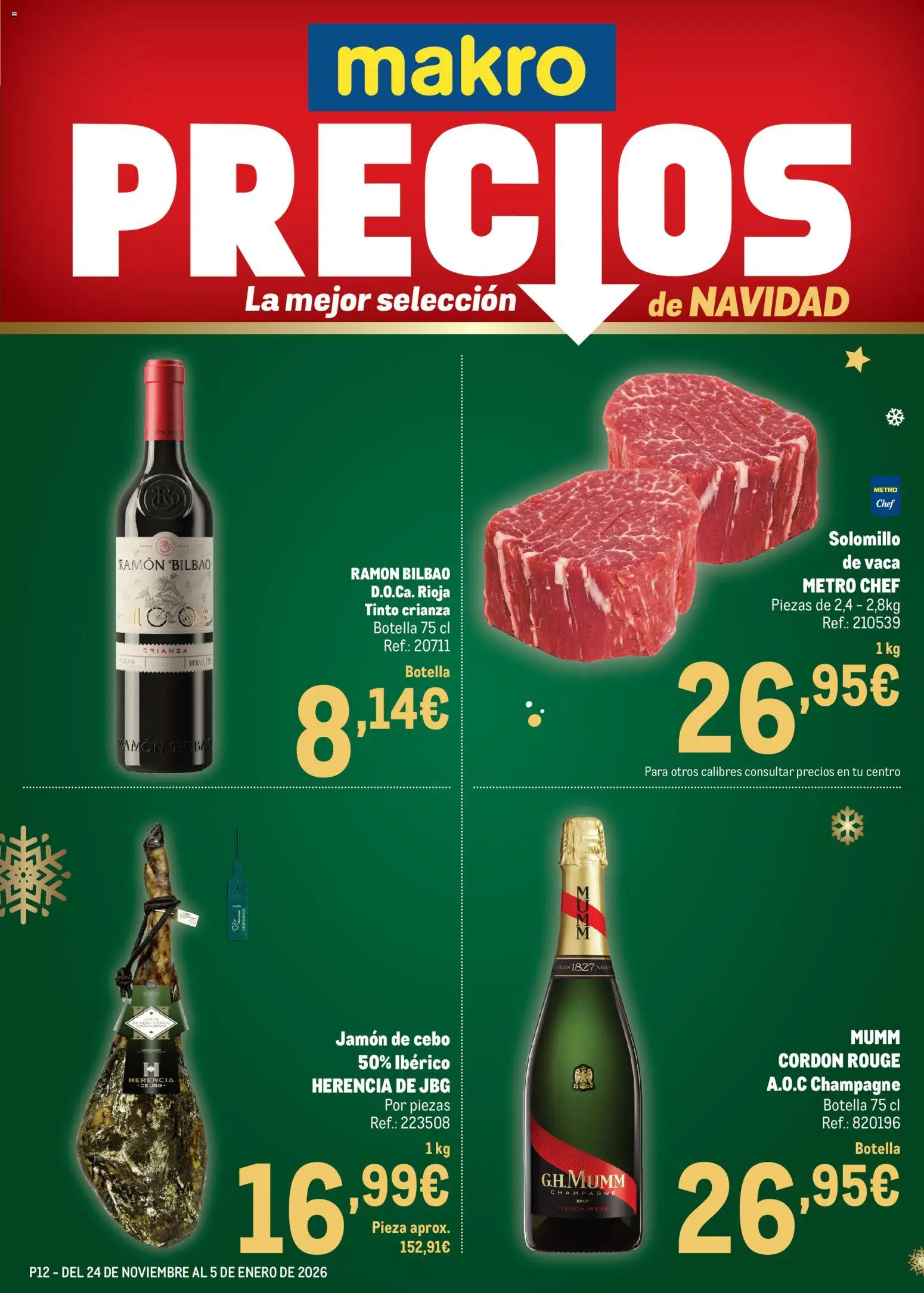 Makro - Precios Navidad Canarias │ válido desde el 24.11.2025 | Página: 1 | Productos: Jamón