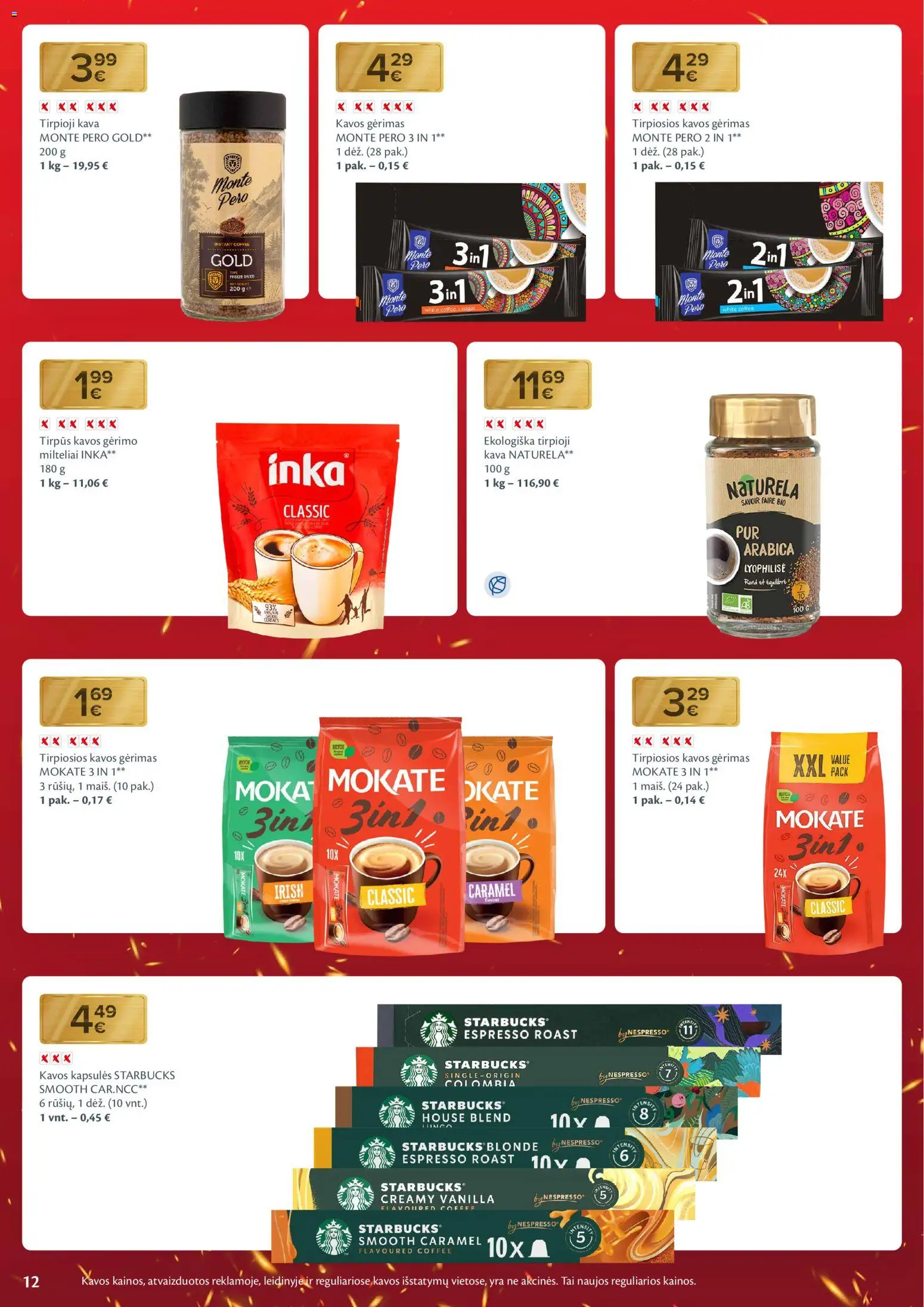 MAXIMA akcijos nuo 23.12.2025 | Puslapis: 12 | Prekių: Tirpioji kava, Kava