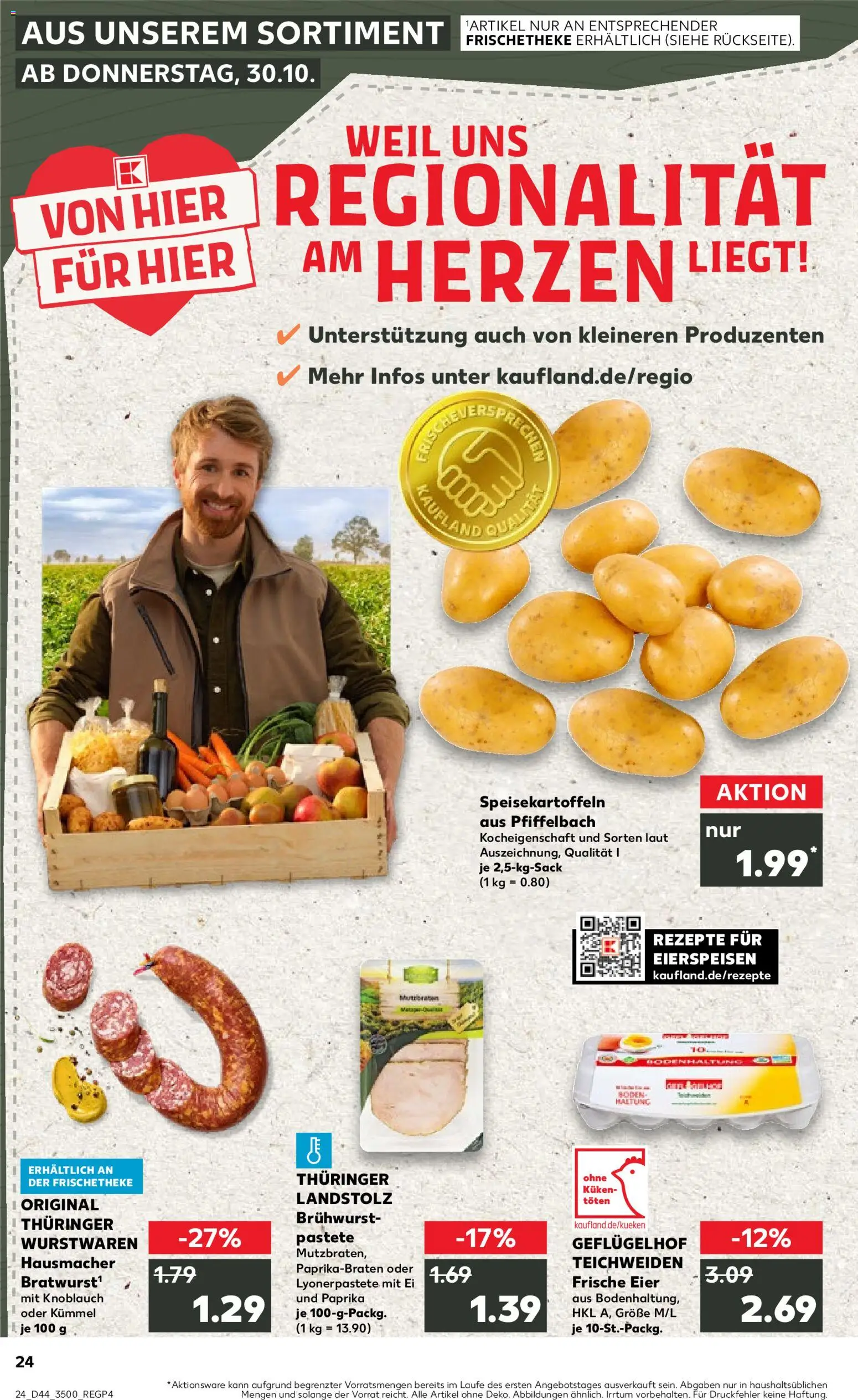 Kaufland prospekt Jena	 – gültig ab 30.10.2025 | Seite: 24 | Produkte: Eier, Paprika, Knoblauch