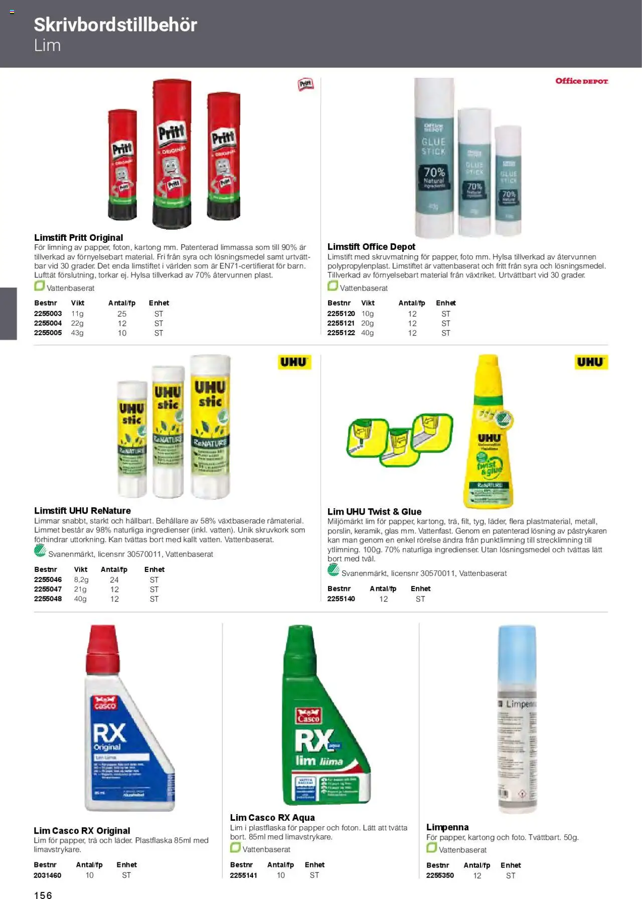 Office Depot reklamblad aktuell från 01.02.2025 | Sida: 158 | Produkter: Papper, Kartong, Lim