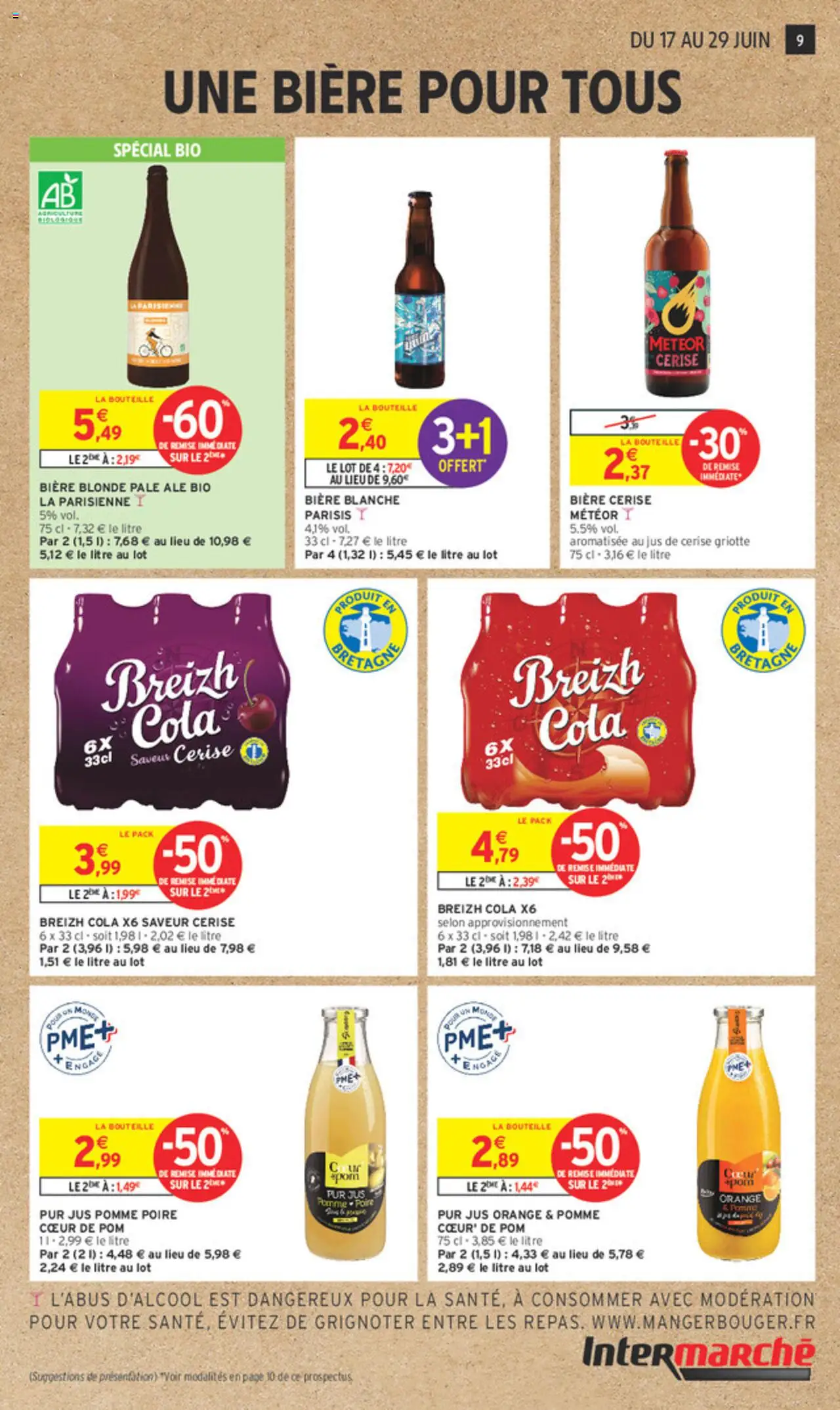  | Page: 25 | Produits: Orange, Pomme, Bière blonde, Jus
