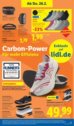 Lidl - Prospekt ab 23.02.2026 gültig | Seite: 37 | Produkte: Top, Laufschuhe, Socken, Smartphone