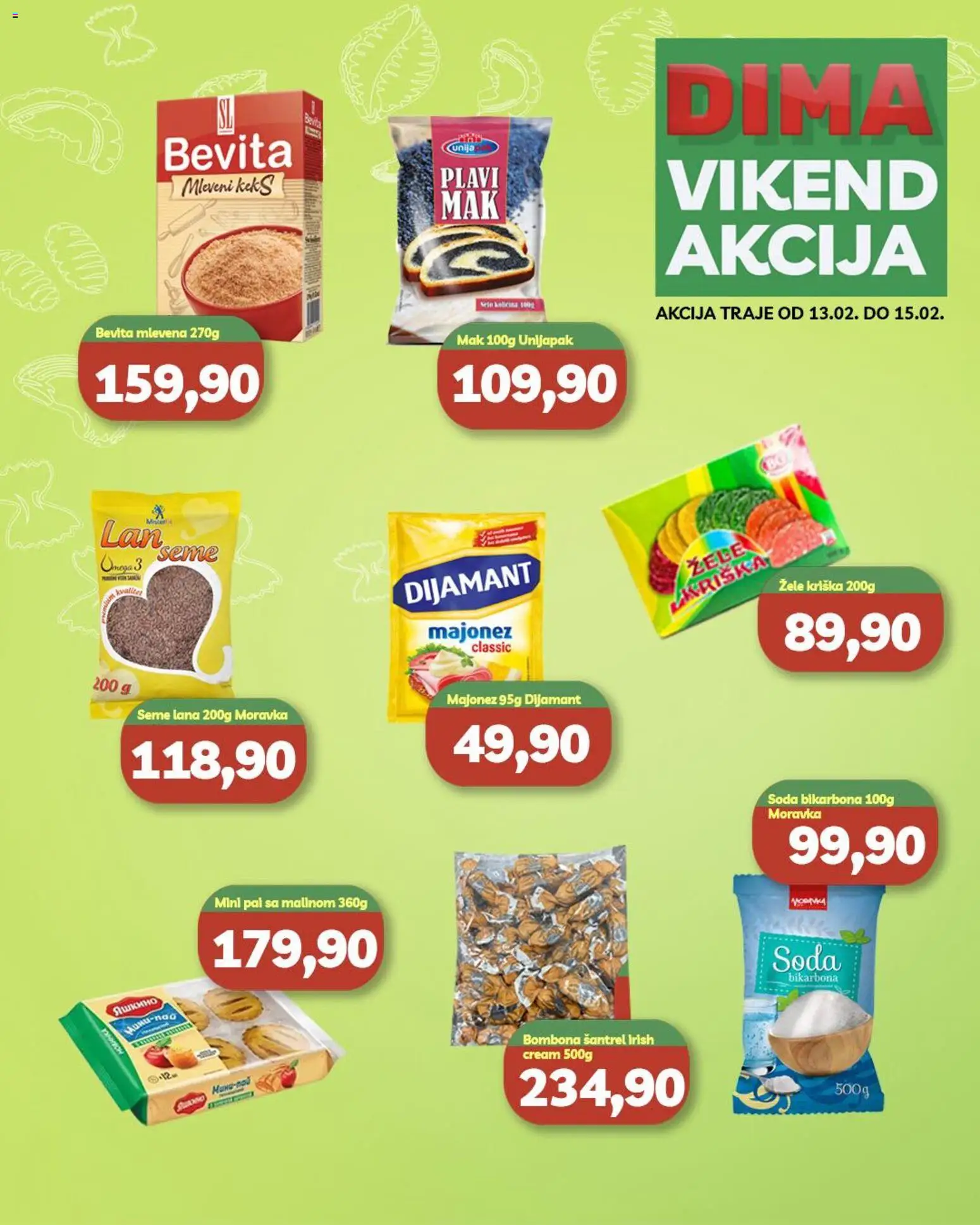 VP Dima katalog - važi od 13.02.2026 | Strana: 1 | Proizvode: Majonez, Keks, Mak