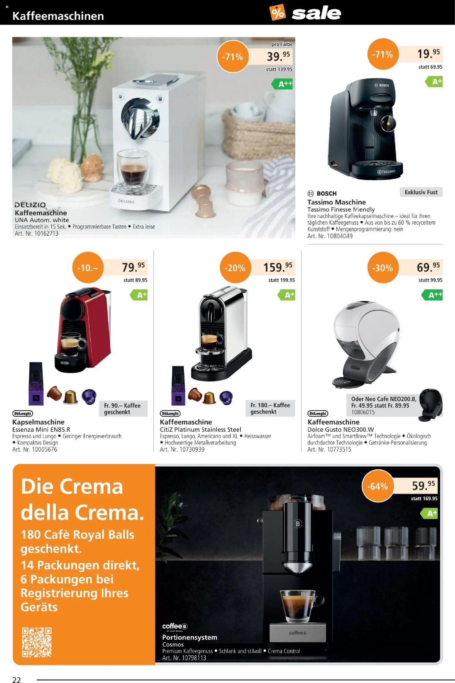 Fust Aktionen – gültig ab 25.12.2025 | Seite: 22 | Produkte: Kaffeemaschine, Bosch