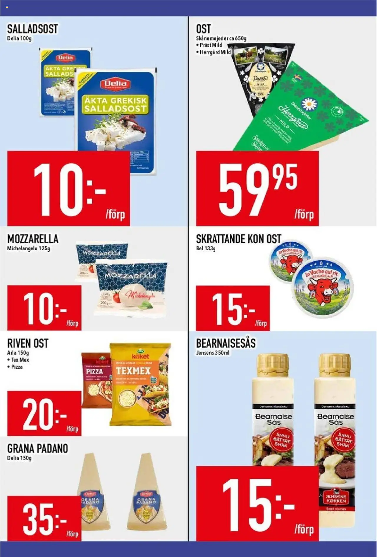 Matdax reklamblad aktuell från 15.09.2025 | Sida: 12 | Produkter: Riven ost, Ost, Pizza, Bearnaisesås