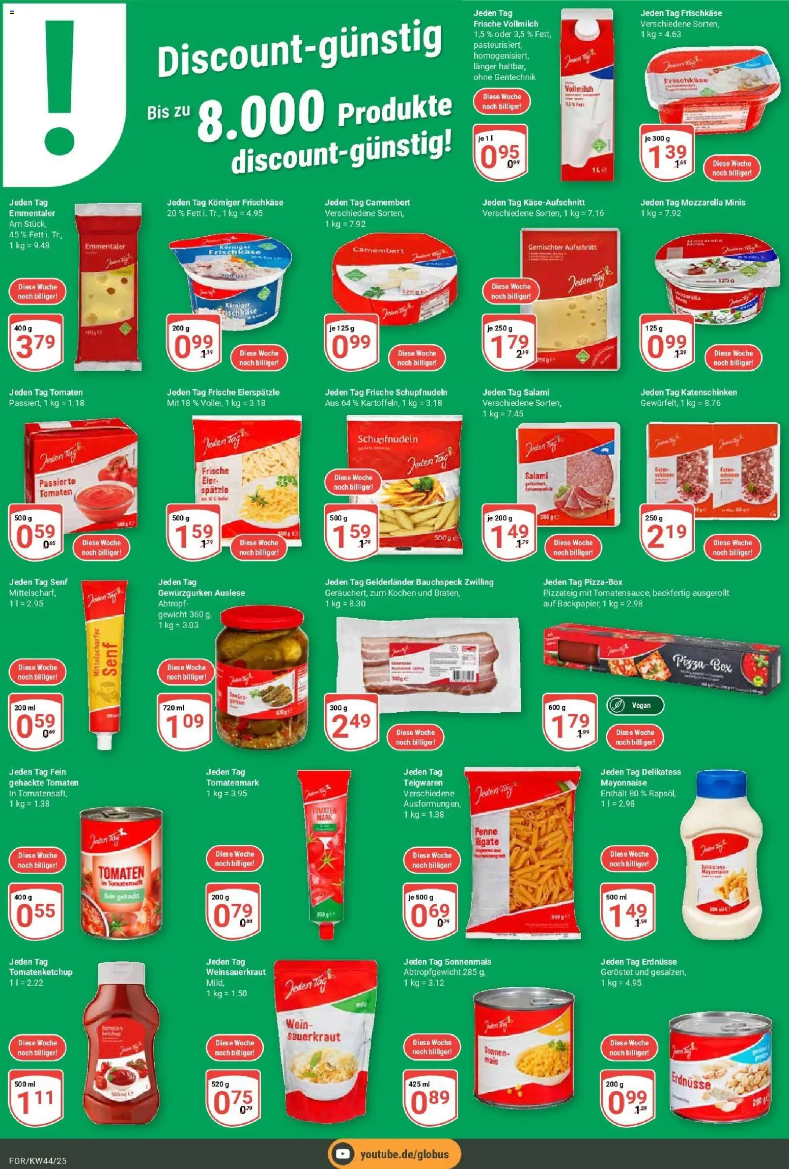 Globus prospekt Forchheim	 – gültig ab 26.10.2025 | Seite: 9 | Produkte: Gewicht, Mayonnaise, Salami, Pizza