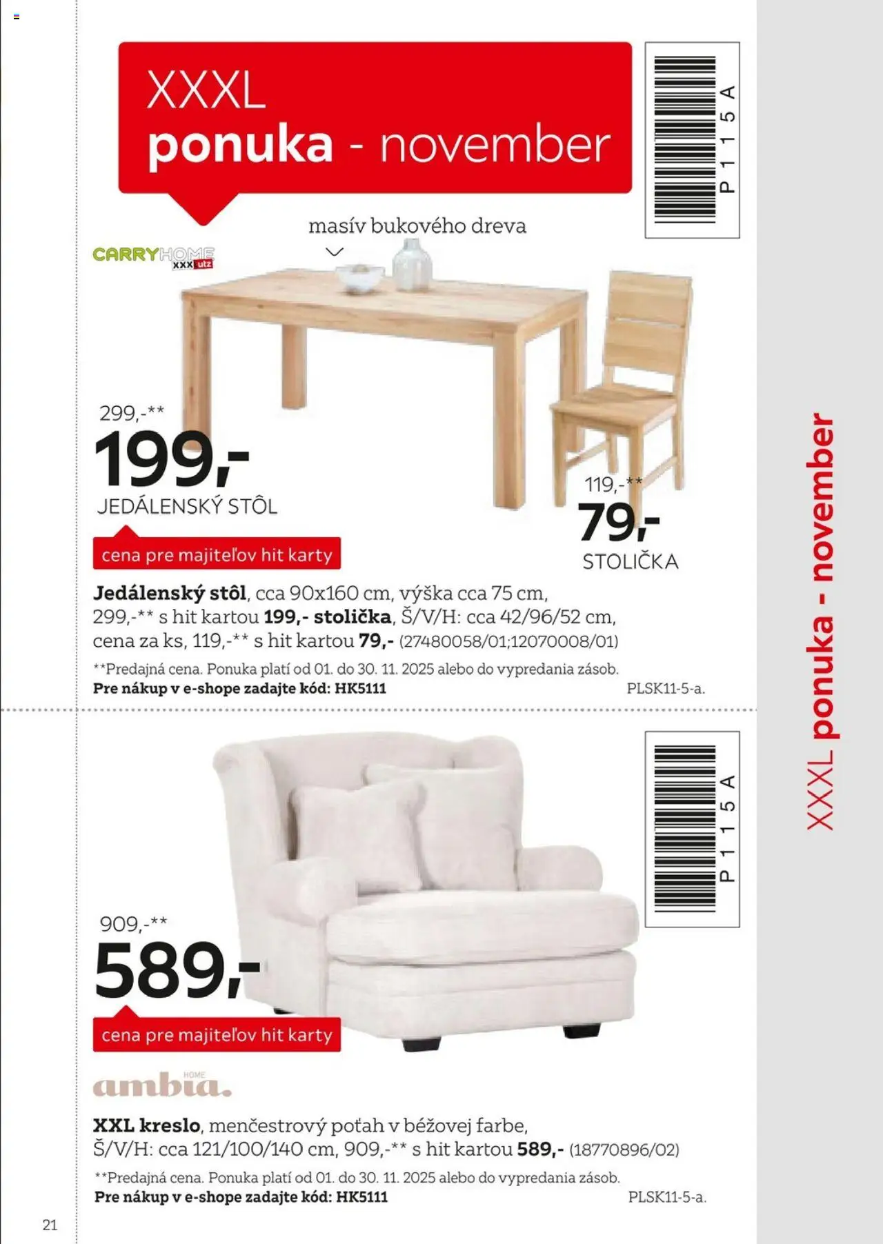 XXXLutz byť verným zákazníkom sa naozaj oplatí │ platný od 01.08.2025 | Strana: 21 | Produkty: Jedálenský stôl, Stôl, Stolička