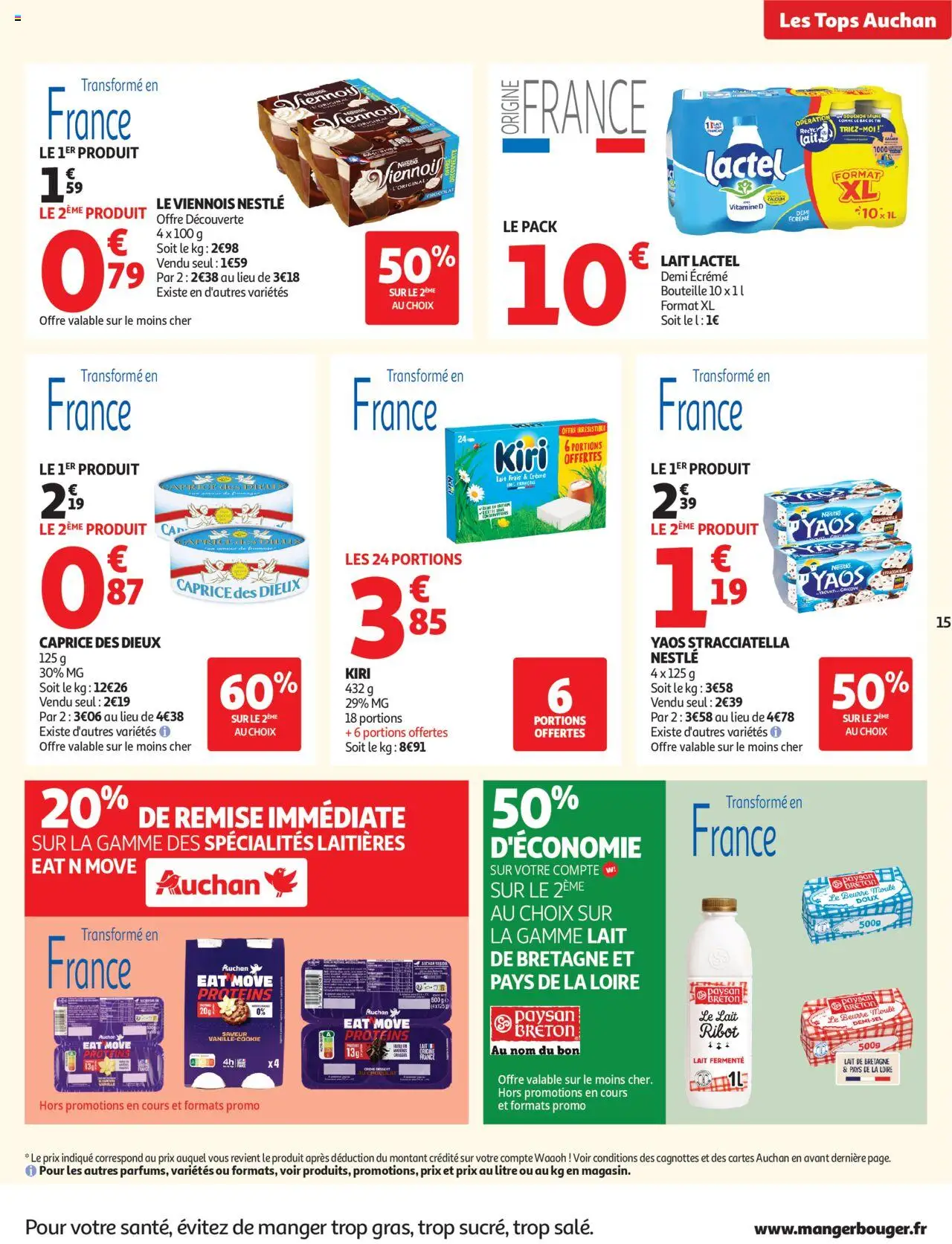 {H1} | Page: 15 | Produits: Caprice des dieux, Lait, Beurre, Crème