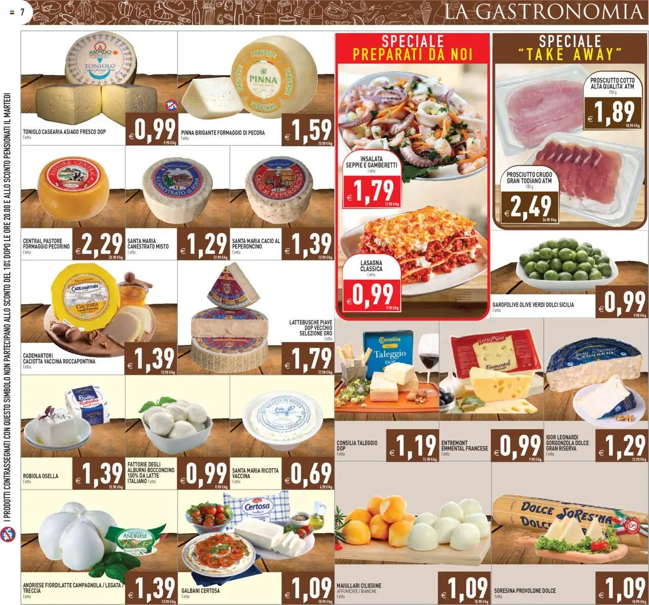 Volantino PIM Supermercati del 08.10.2025 | Pagina: 7 | Prodotti: Prosciutto Crudo, Olive, Robiola, Gamberetti