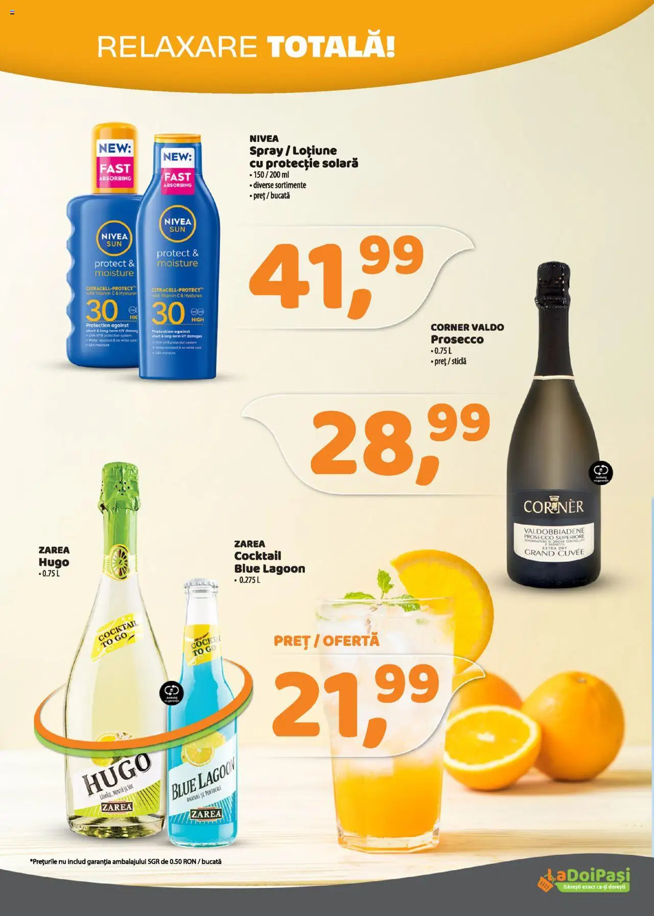 Catalog LaDoiPași – valabil de la 01.07.2025 | Pagină: 3 | Produse: Prosecco, Protecție solară, Cocktail, Ananas