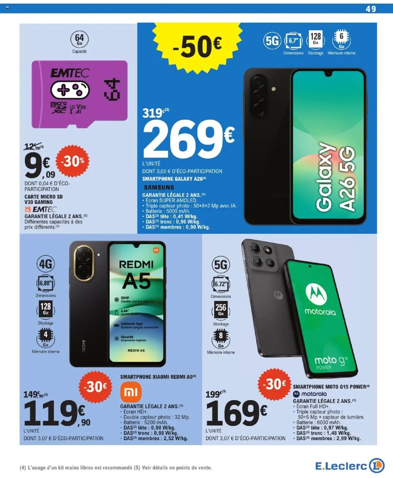  | Page: 49 | Produits: Smartphone, Batterie, Caméra