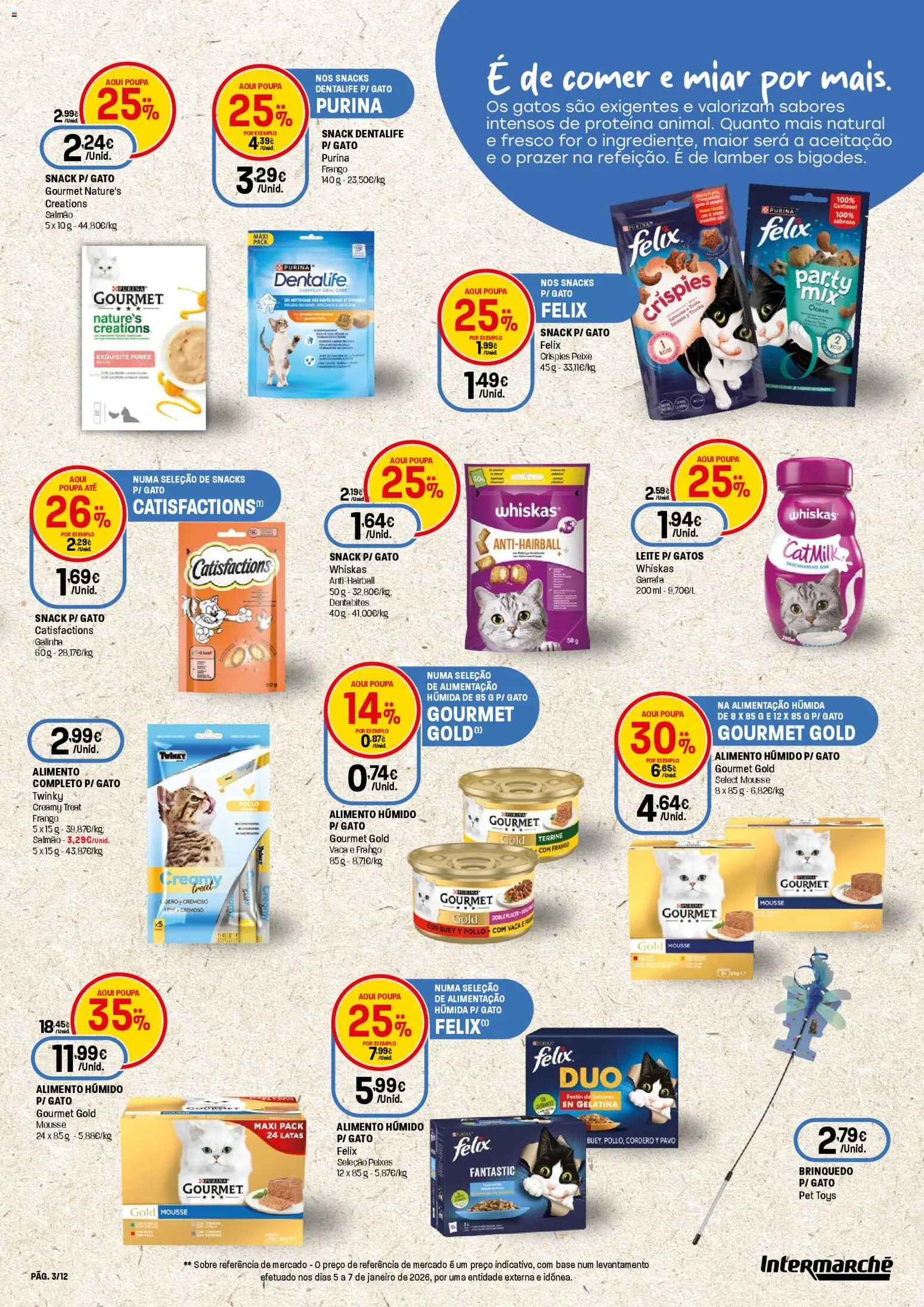 Intermarché Especial Animal Super │ válido de 19.02.2026 | Página: 3 | Produtos: Frango, Gelatina, Base, Leite