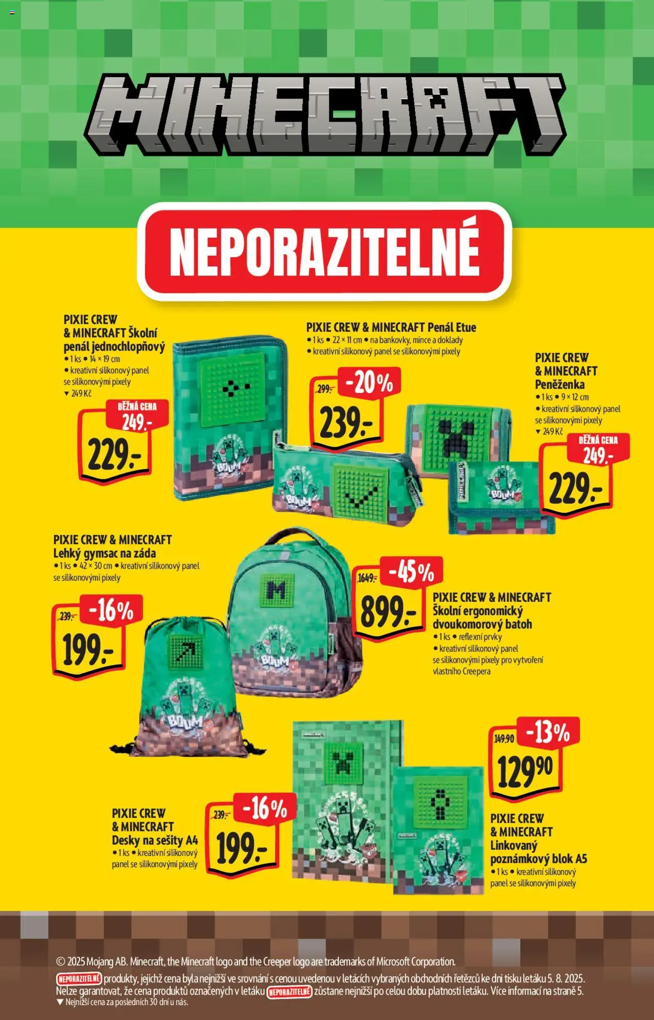 Albert katalog - Hypermarket od 13.08.2025 | Strana: 16 | Produkty: Penál, Batoh, Peněženka, Blok