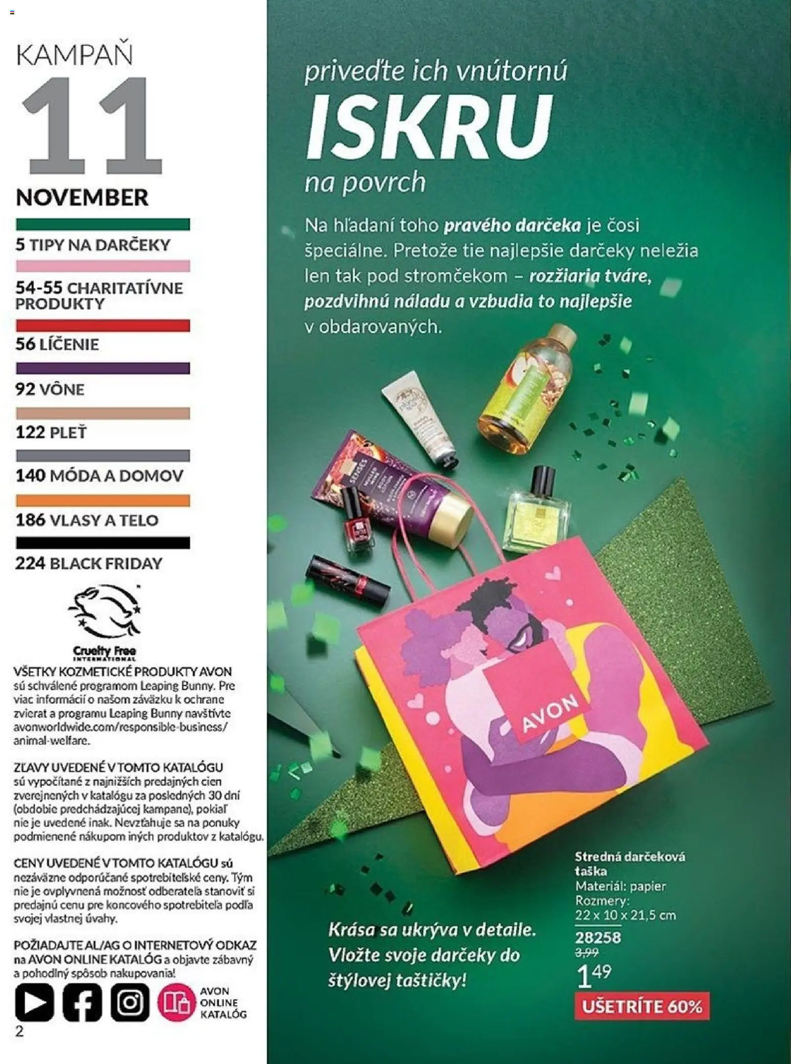 Nové Avon akcie – leták je platný od 01.11.2025 | Strana: 2 | Produkty: Taška