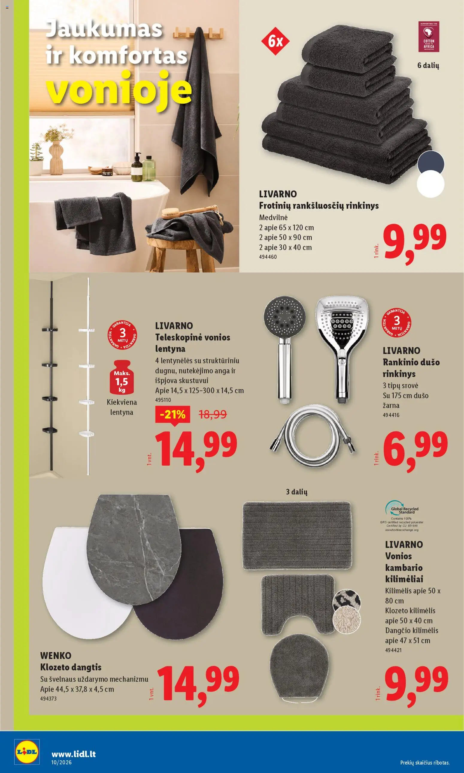 LIDL akcijos nuo 02.03.2026 | Puslapis: 22 | Prekių: Kilimėlis, Lentyna