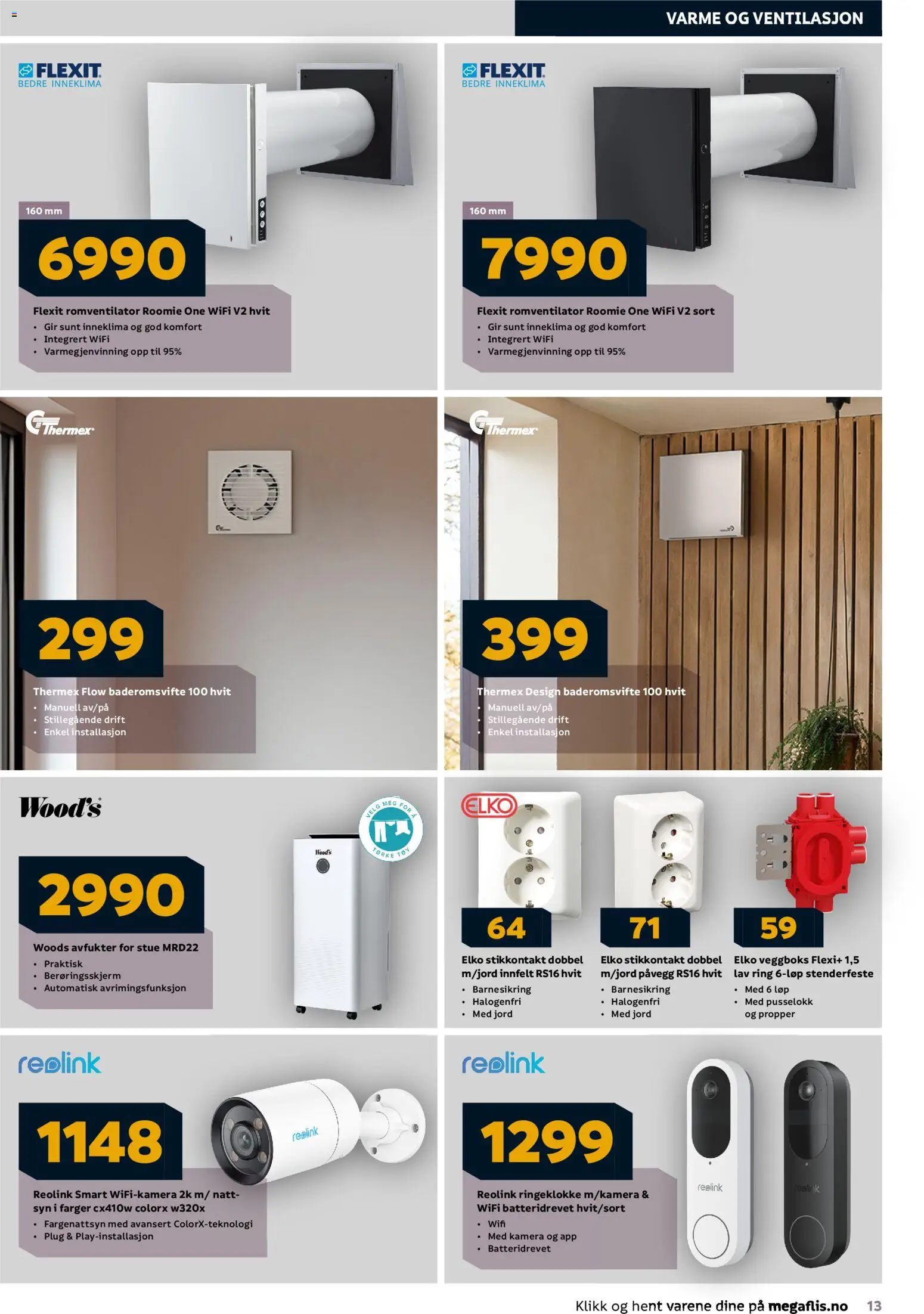 {H1} | Side: 13 | Produkter: Kamera, Stikkontakt, Ringeklokke