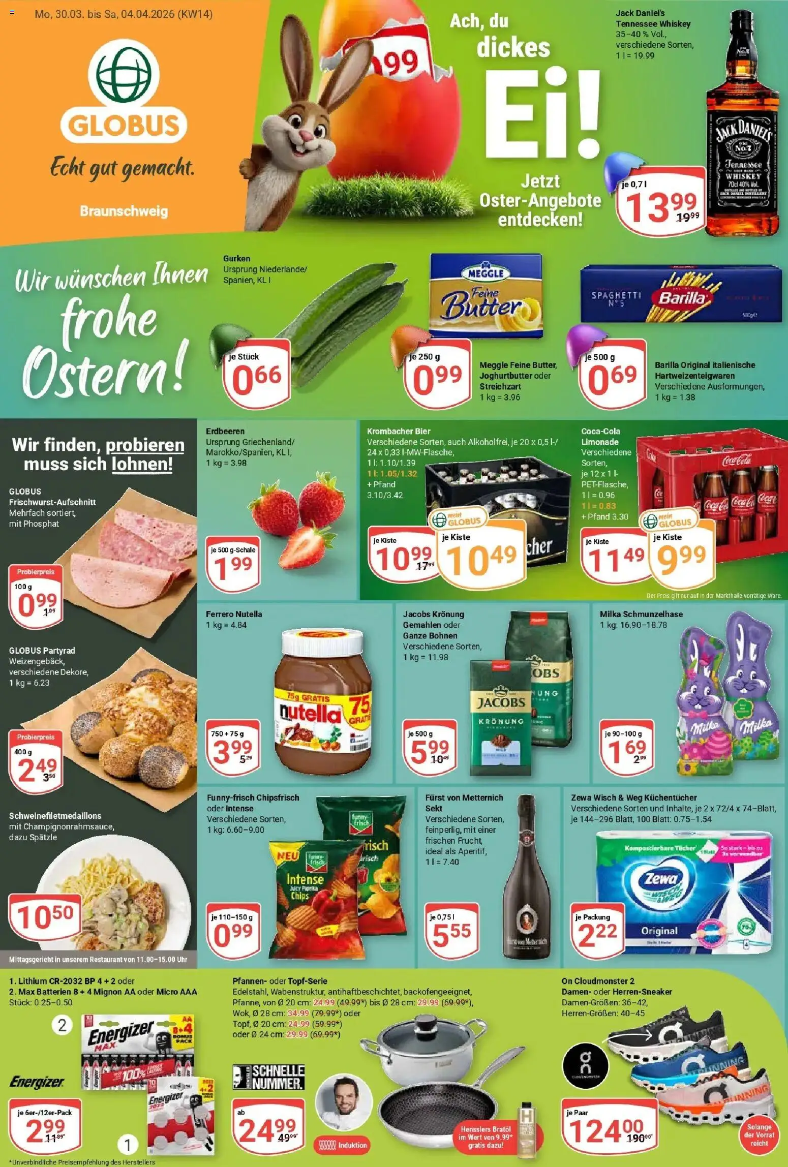 Globus prospekt Braunschweig	 – gültig ab 30.03.2026 | Seite: 7 | Produkte: Batterien, Barilla, Zewa, Jack Daniel's