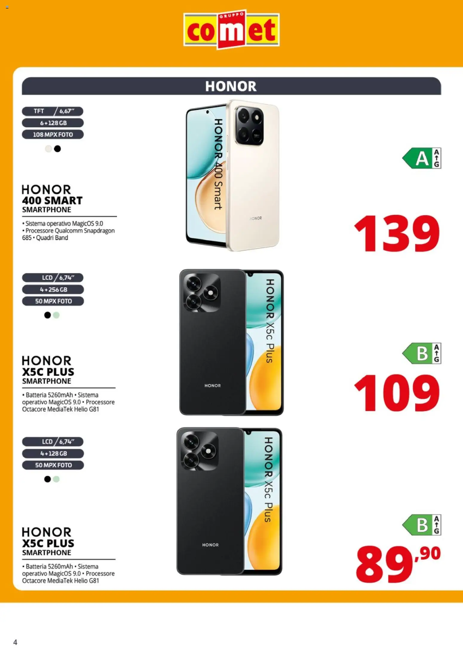 Volantino Comet del 28.11.2025 | Pagina: 4 | Prodotti: Smartphone, Batteria