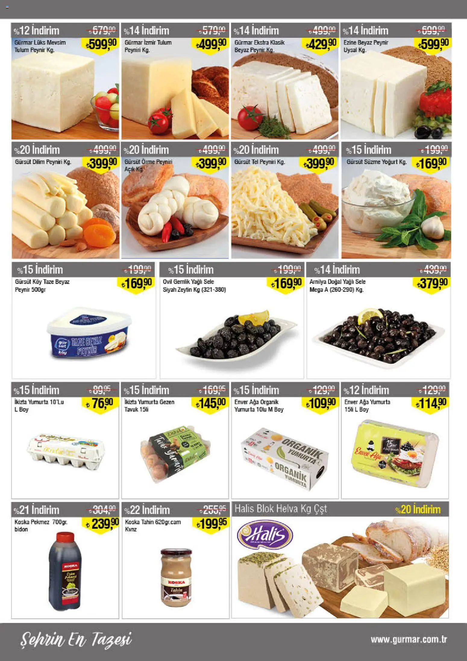 Gürmar Katalog - 16.03.2026 tarihinden itibaren geçerlidir | Sayfa: 3 | Ürünler: Rizstészta, Peynir, Yoğurt, Zeytin