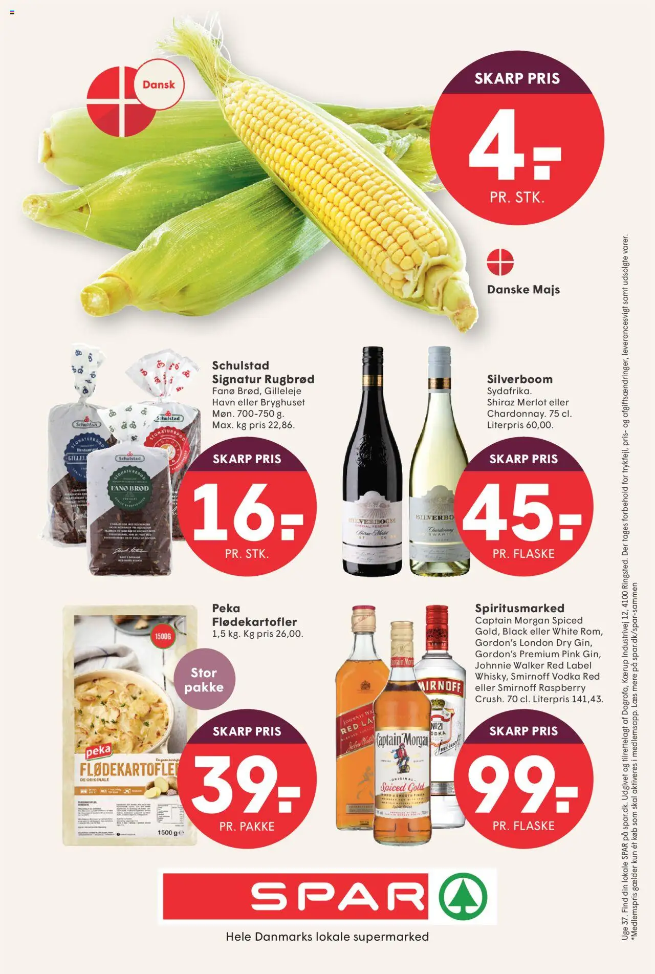 Spar tilbudsavis – gyldig fra 05.09.2025 | Side: 20 | Produkter: Brød, Vodka, Majs, Rugbrød