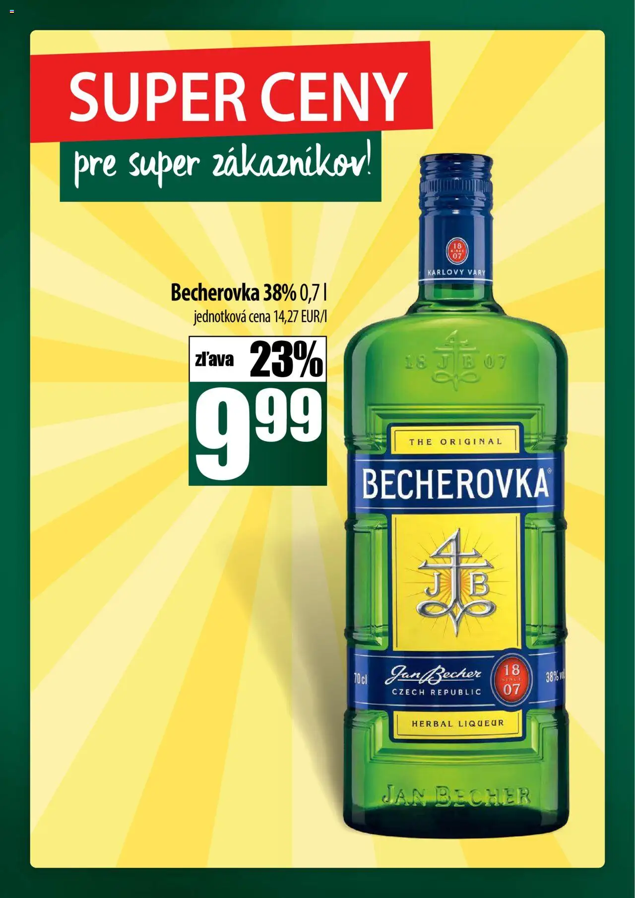 Nové COOP Jednota akcie – leták je platný od 02.10.2025 | Strana: 50 | Produkty: Becherovka