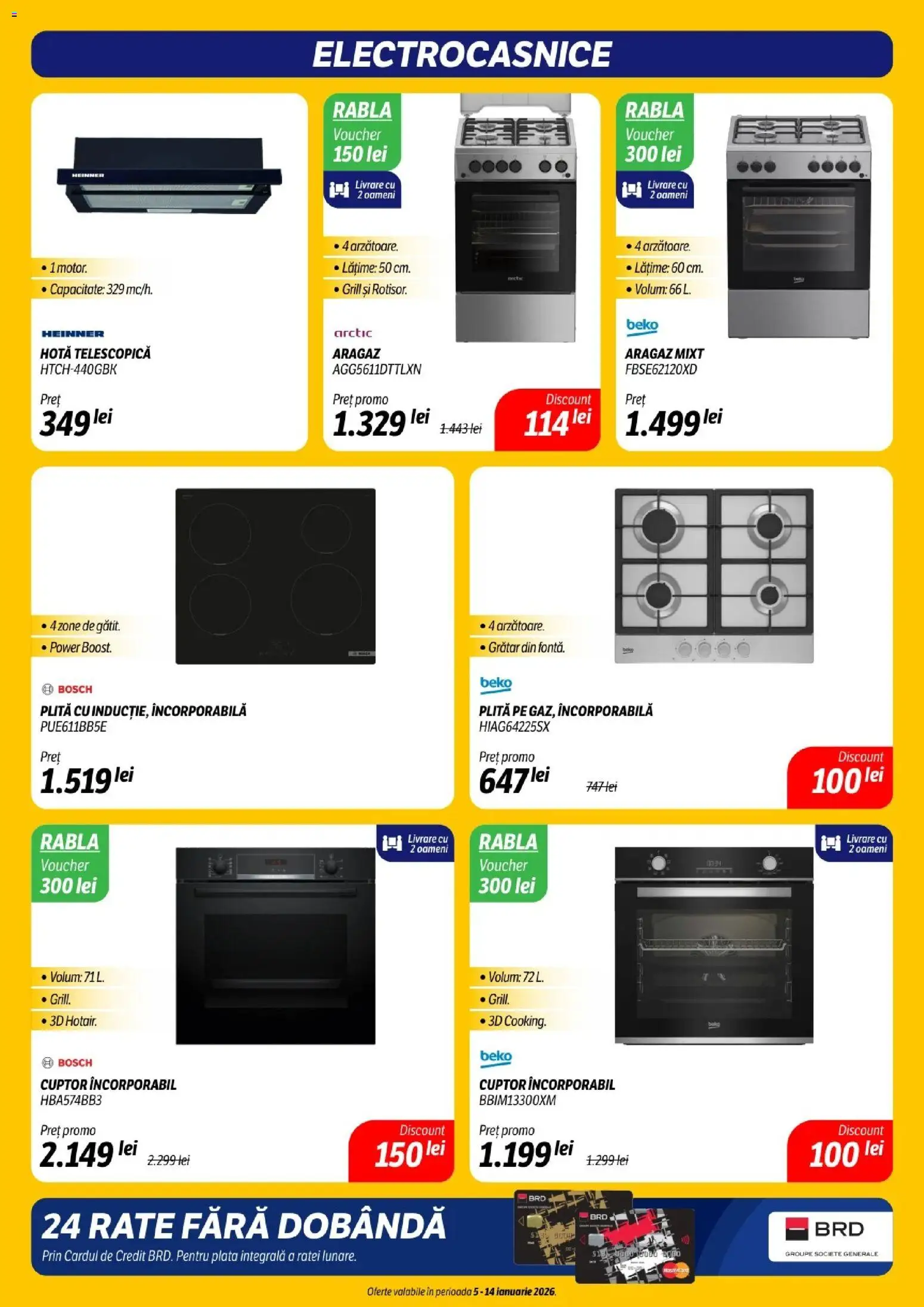 Noul catalog Flanco – valabil de la 05.01.2026 | Pagină: 16 | Produse: Hotă, Cuptor, Plită, Grătar