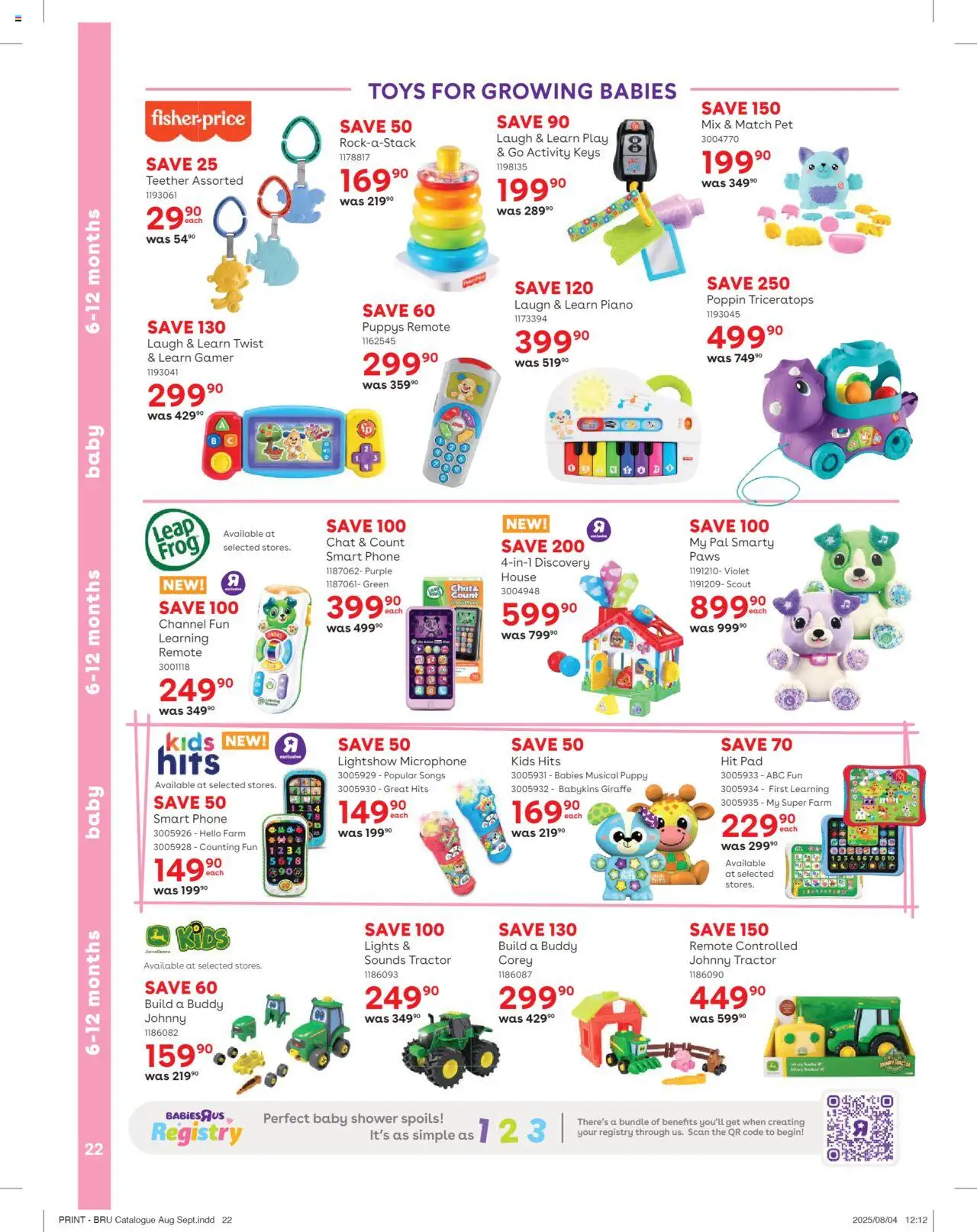 Babies R Us Specials │ valid from 21.08.2025 | Page: 22 | Products: Phone, Toys, Shower, Remote