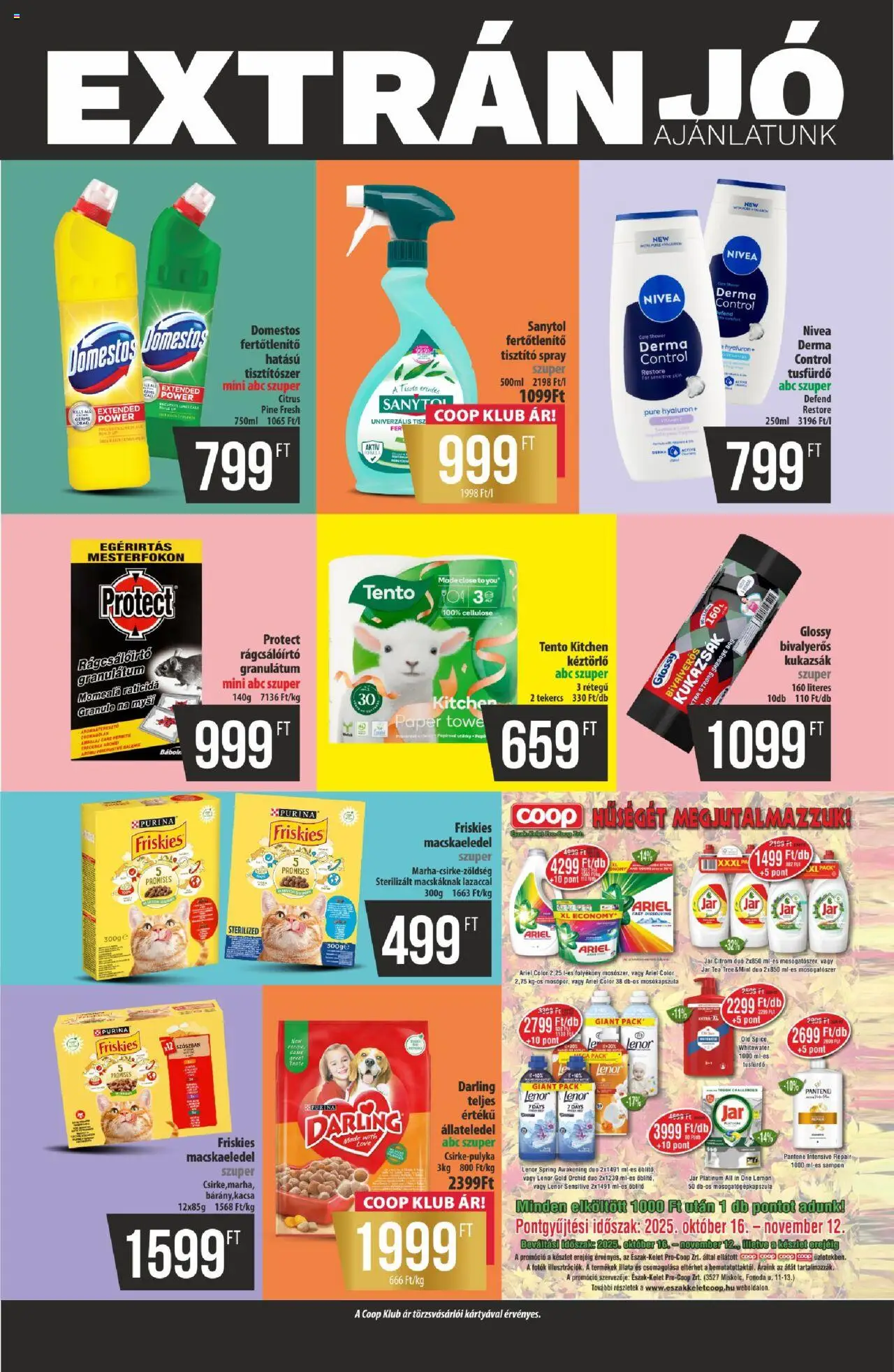 COOP akciós ujság - amely érvényes a következő dátumtól: 16.10.2025 | Oldal: 11 | Termékek: Old spice, Macskaeledel, Mosogatószer, Citrom