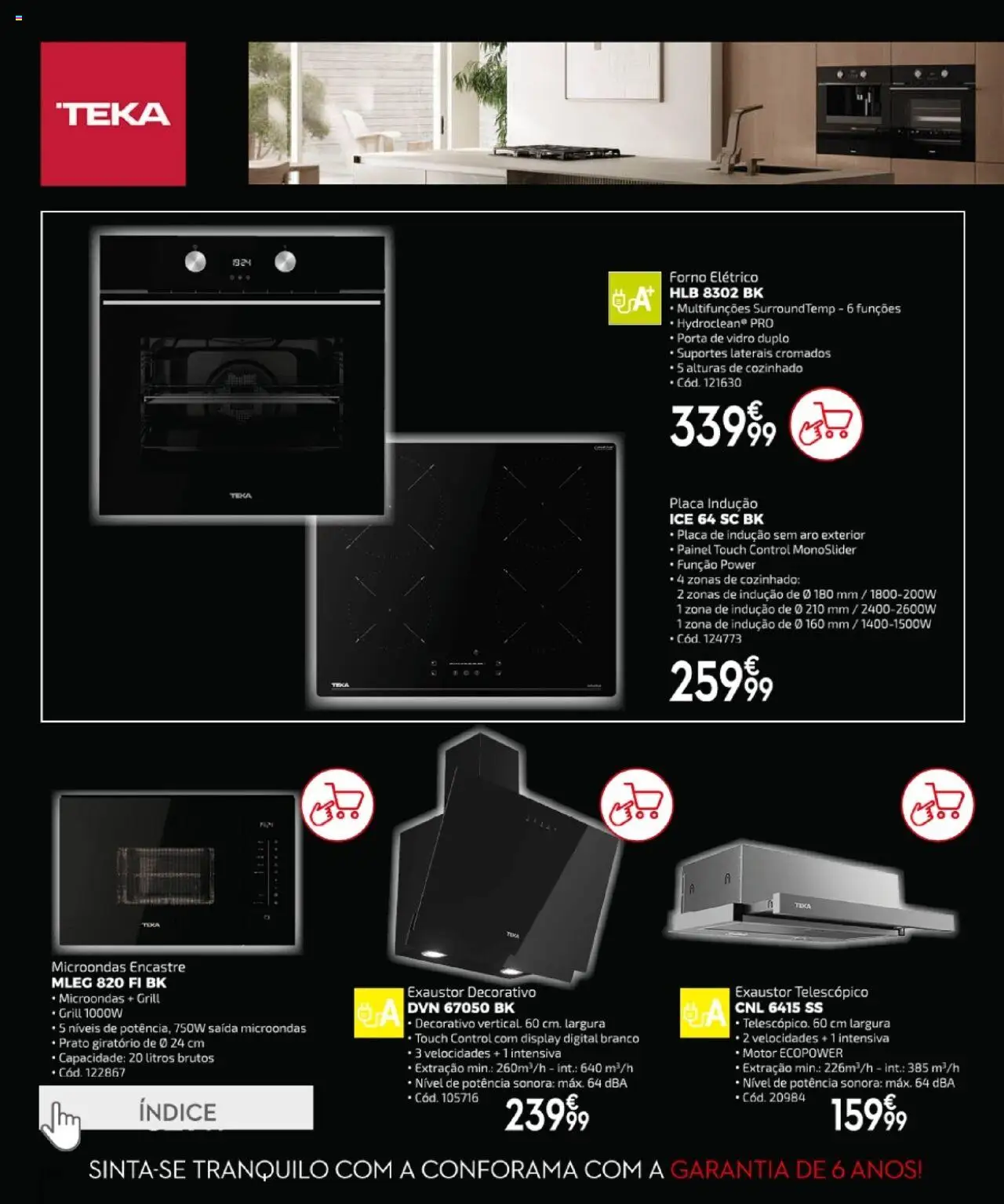 Conforama folheto │ válido de 27.03.2025 | Página: 98 | Produtos: Forno, Exaustor, Forno elétrico, Microondas