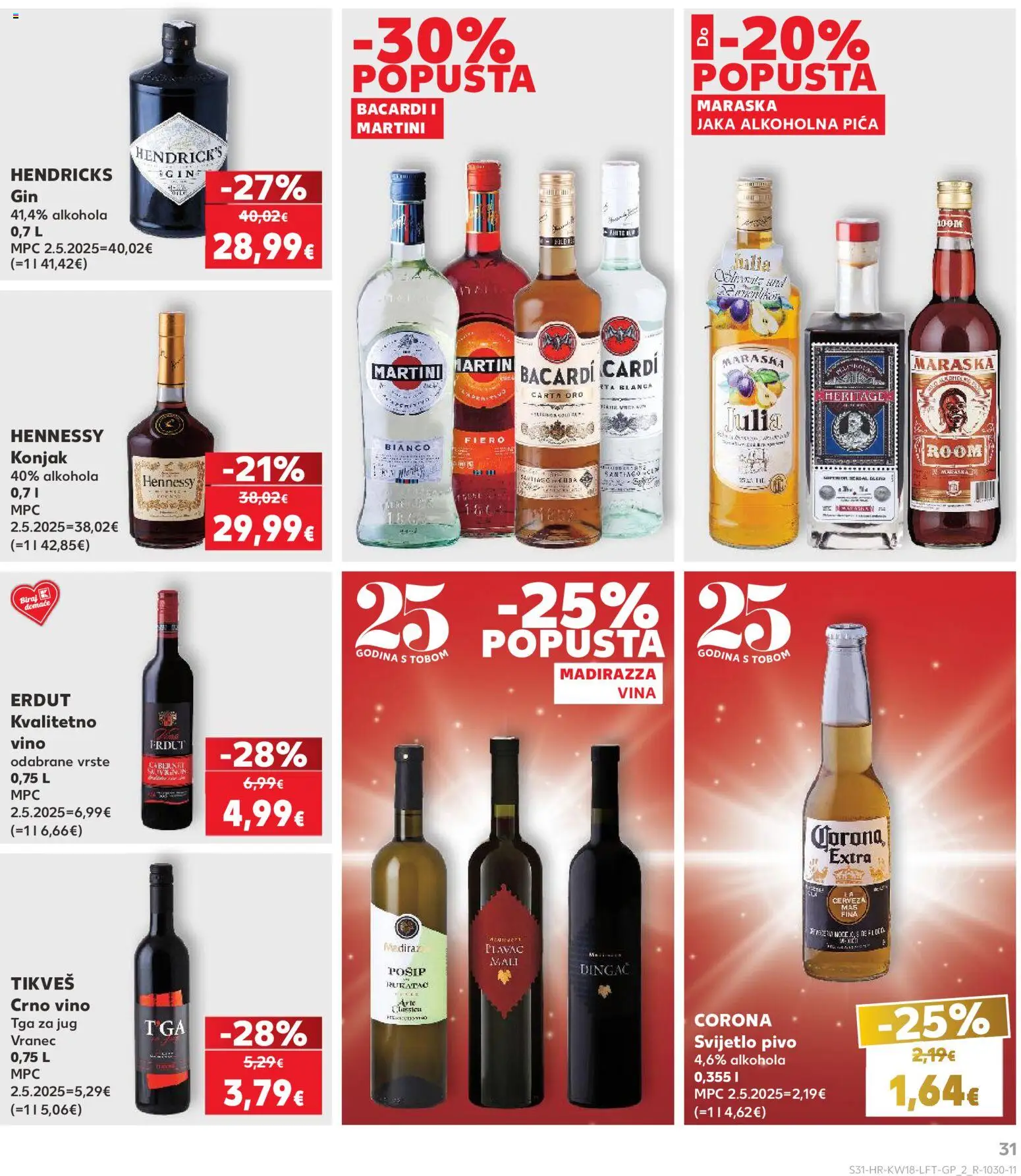 Kaufland HR akciós ujság - amely érvényes a következő dátumtól: 29.04.2026 | Oldal: 31 | Termékek: Bacardi