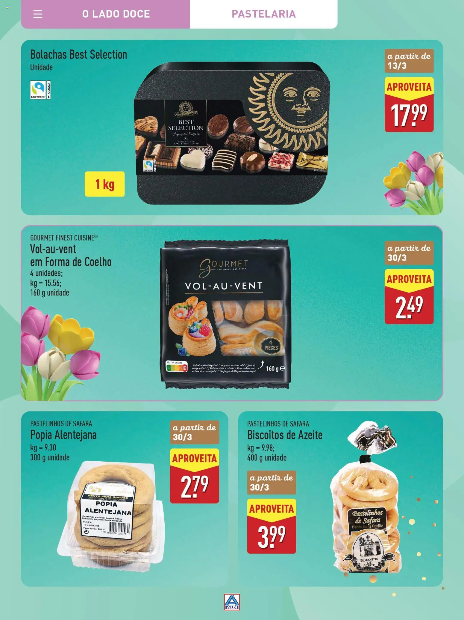 Aldi Especial Páscoa │ válido de 11.03.2026 | Página: 24 | Produtos: Azeite, Bolachas, Coelho, Biscoitos